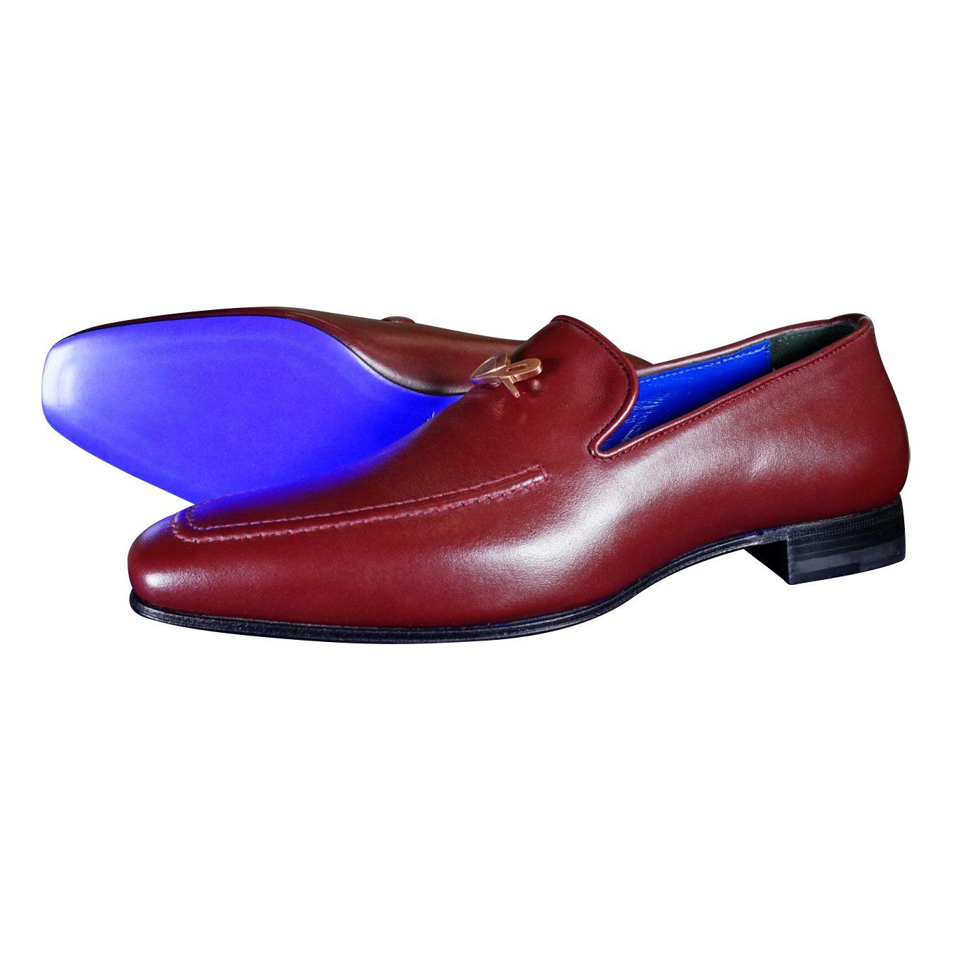 rose gold dress shoes men's Bordo With Hardware Leather Loafers – SCCBOLD above-the-knee
