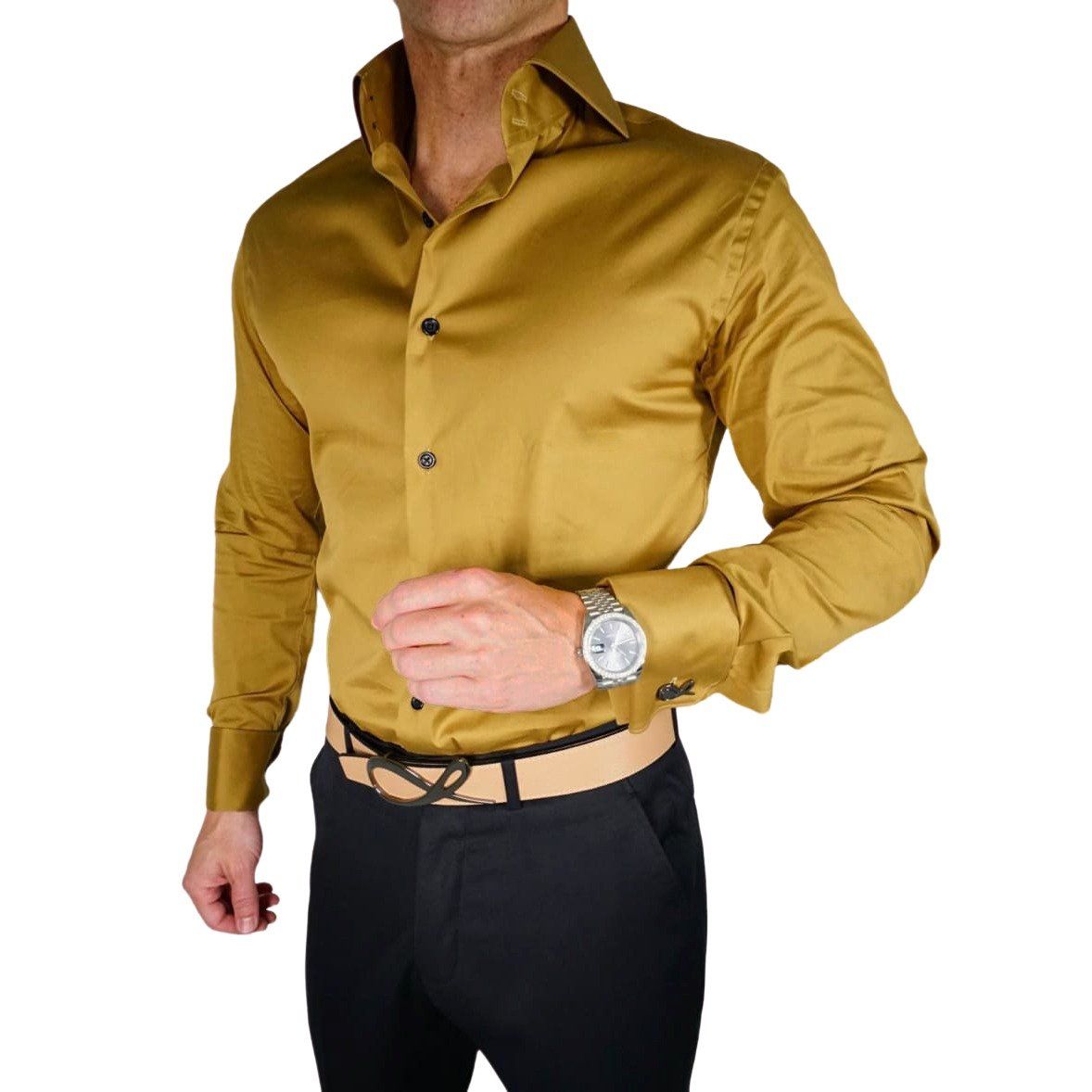 gold dress shirts Dijon Shirt – SCCBOLD Dressers:6 Drawer Open Back Fit-And-Flare Wedding Made from 100% polyester Bestseller 2026-8