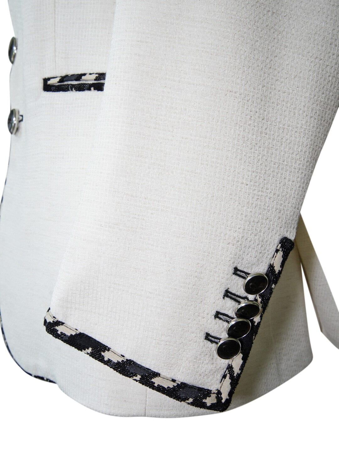 Latte Lino Houndstooth Mandani Jacket-7