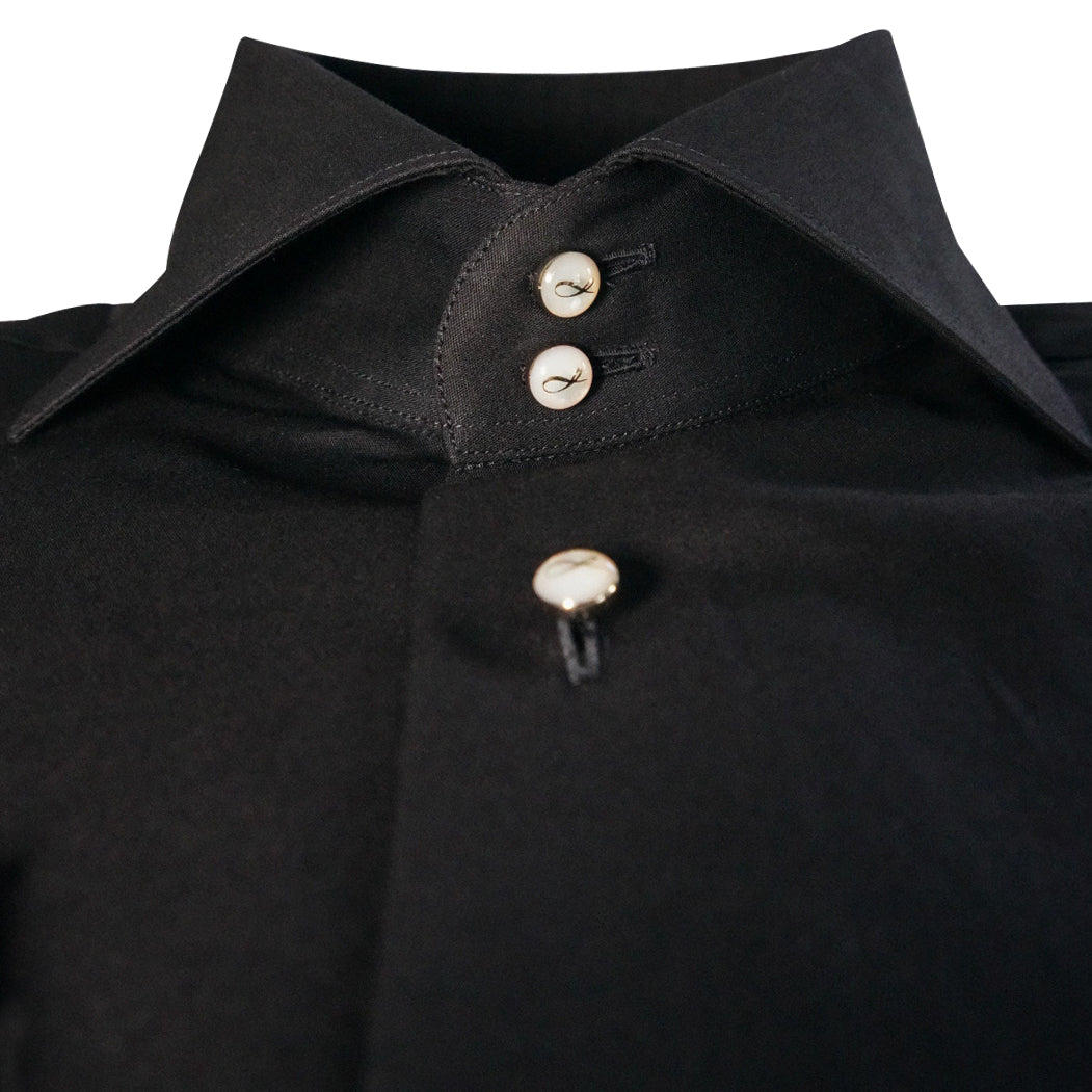 Black Classico Signature Tuxedo Shirt @ The Vault