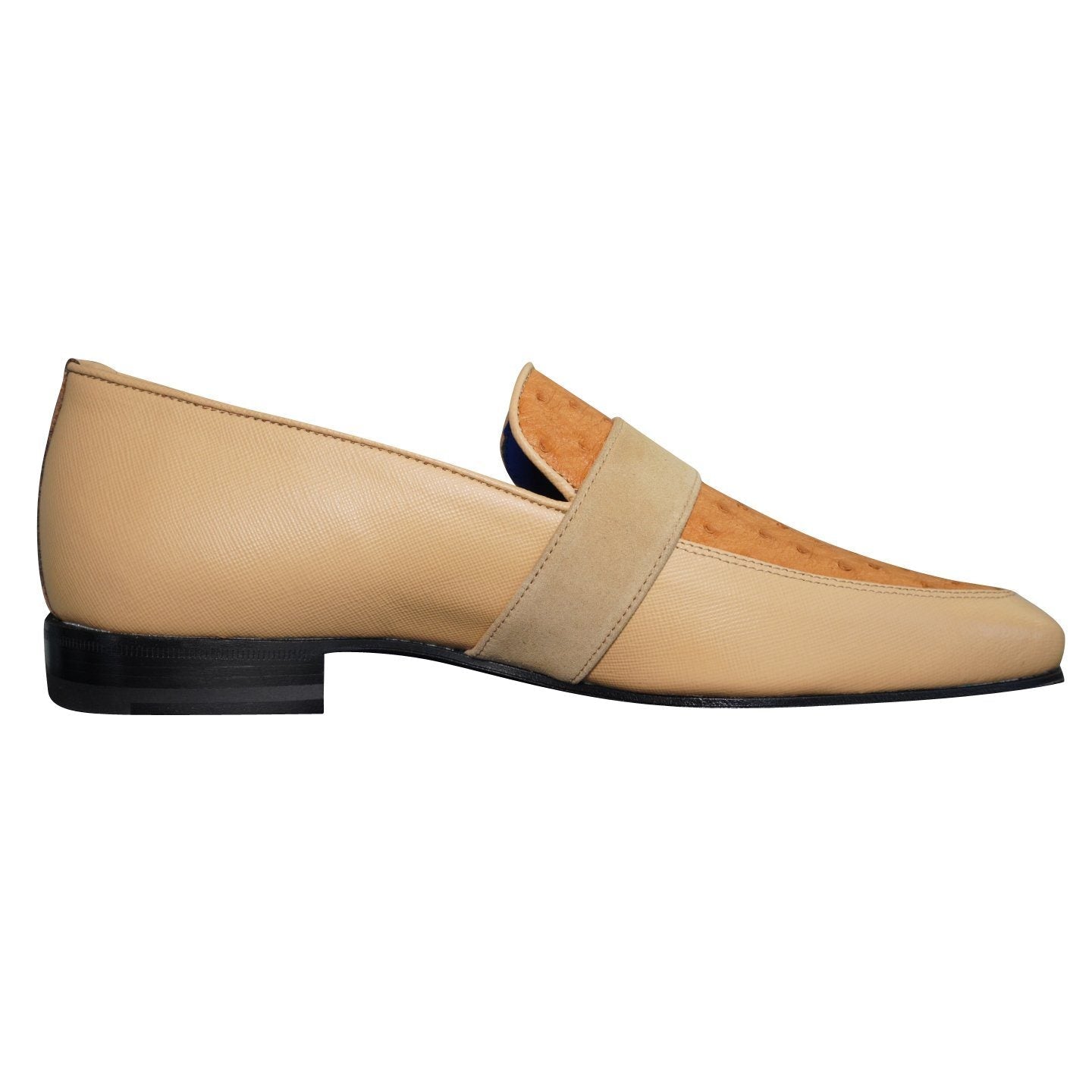 Tuscan Ostrich Monk Rose Gold Loafer-7