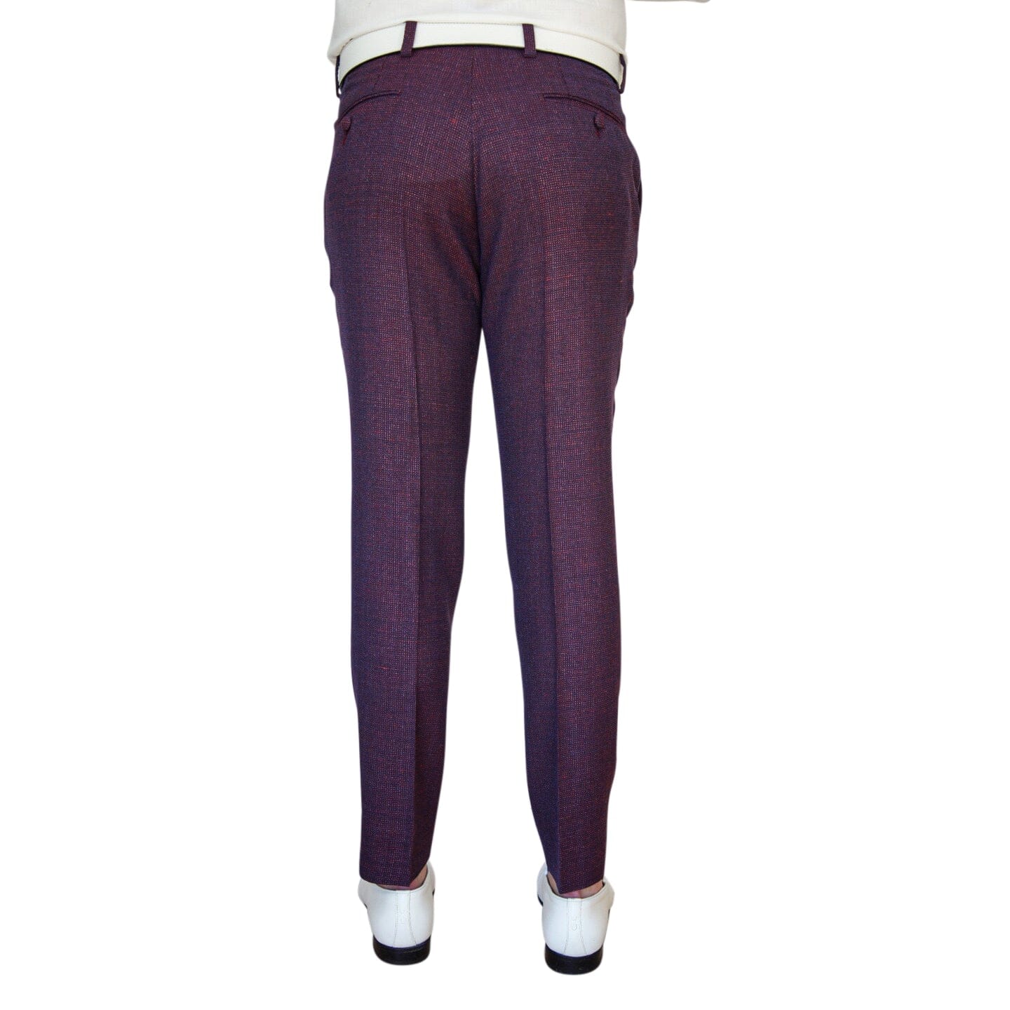 Aubergine Tweed Trousers-4