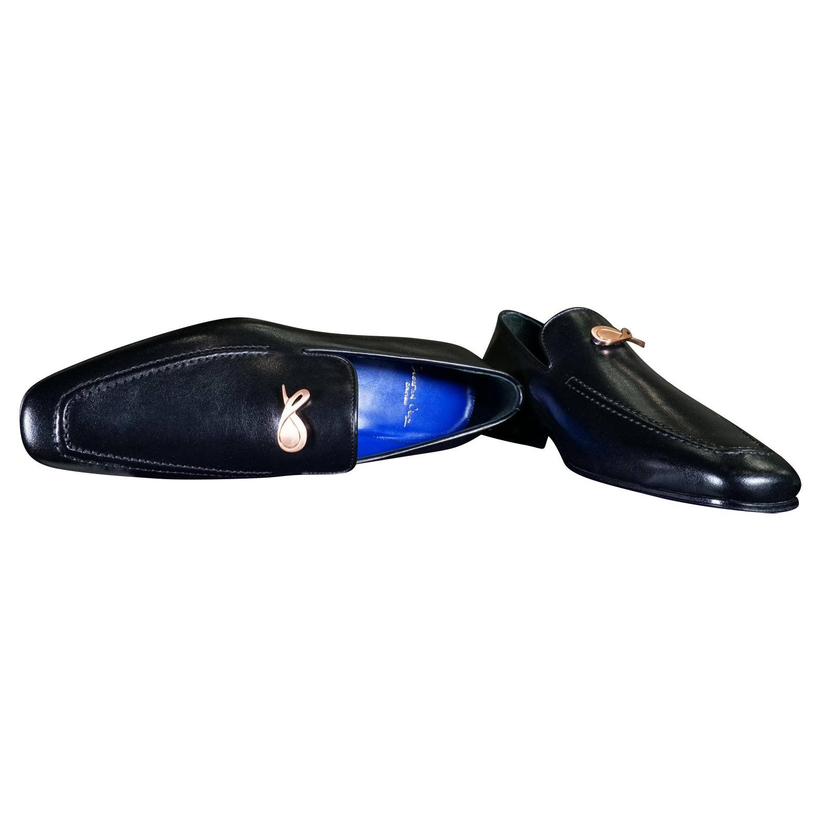 Nero Opal With Rose Gold Hardware Leather Loafer-5