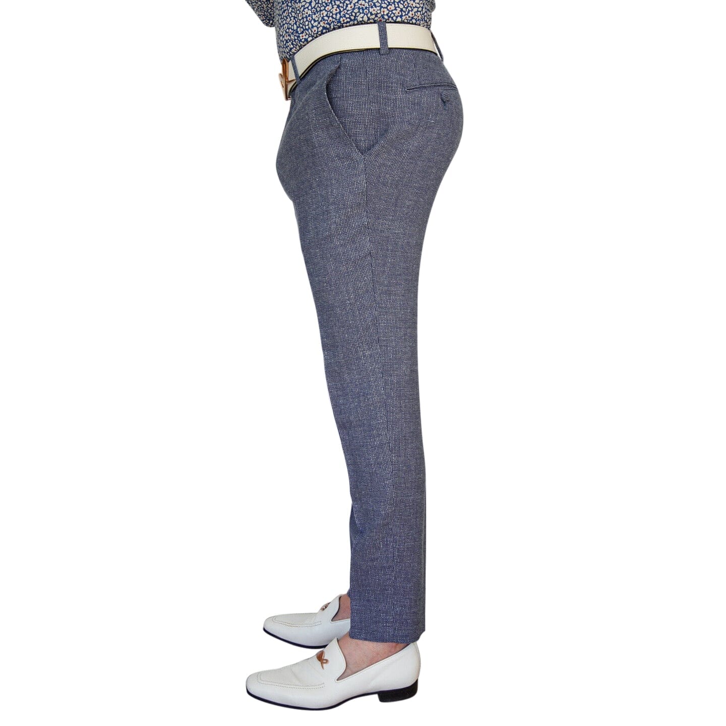 Cobalt Tweed Trousers-3
