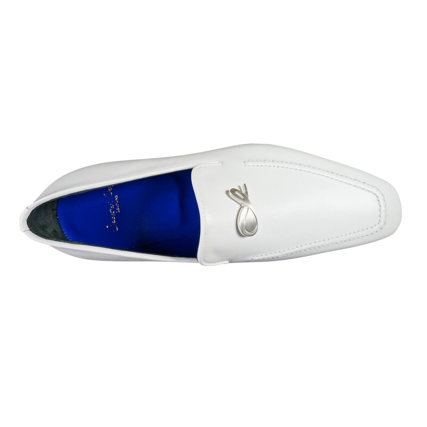 Bianco With Silver Hardware Leather Loafers @ The Vault-6