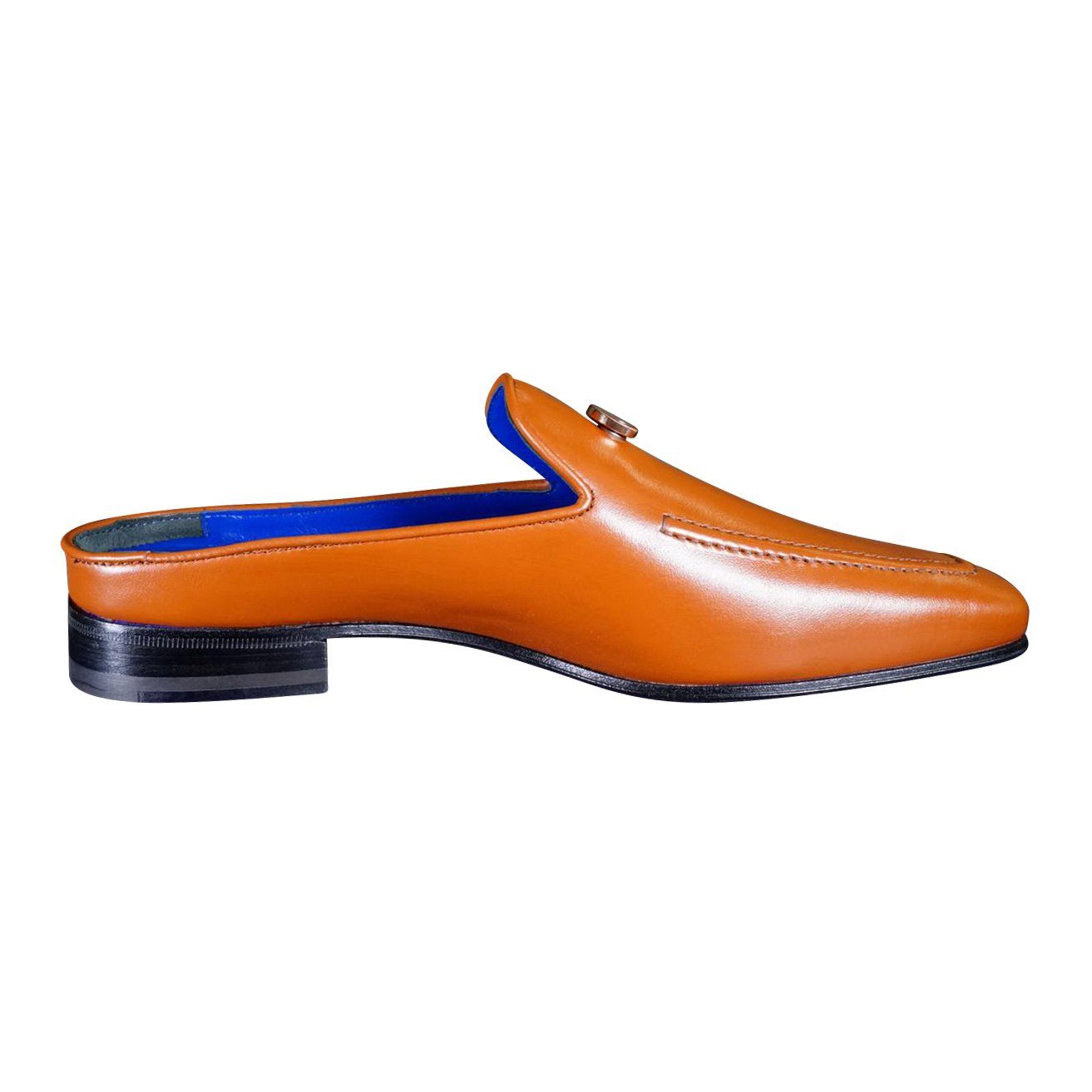 Caramello With Yellow Gold Hardware Leather Slippers-10