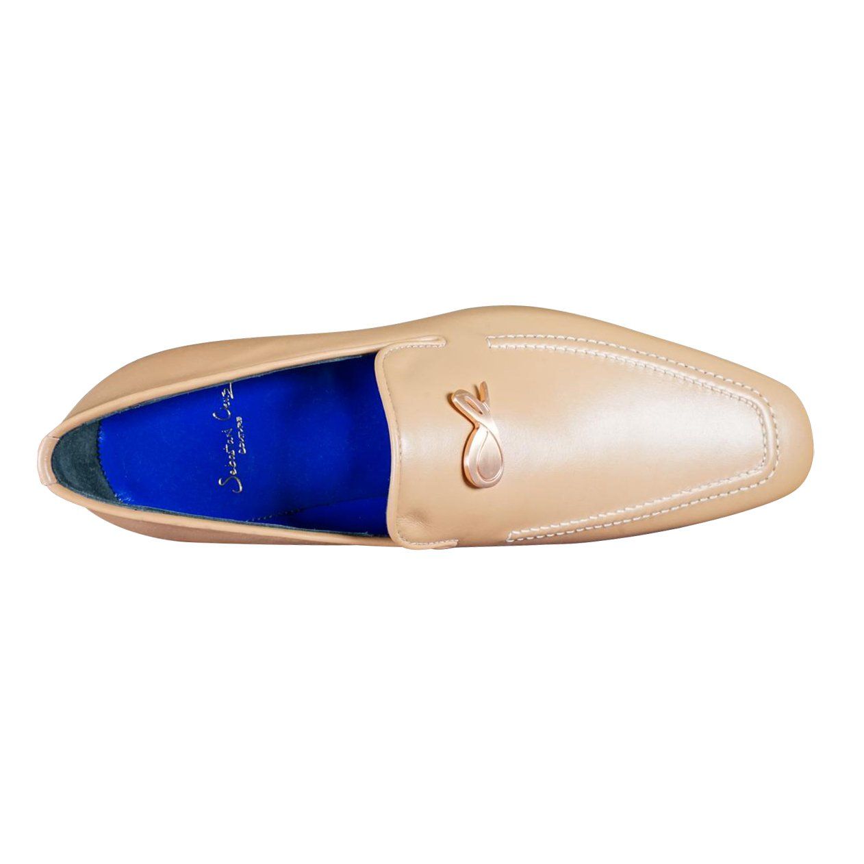 Latte With Rose Gold Hardware Leather Loafers @ The Vault-7