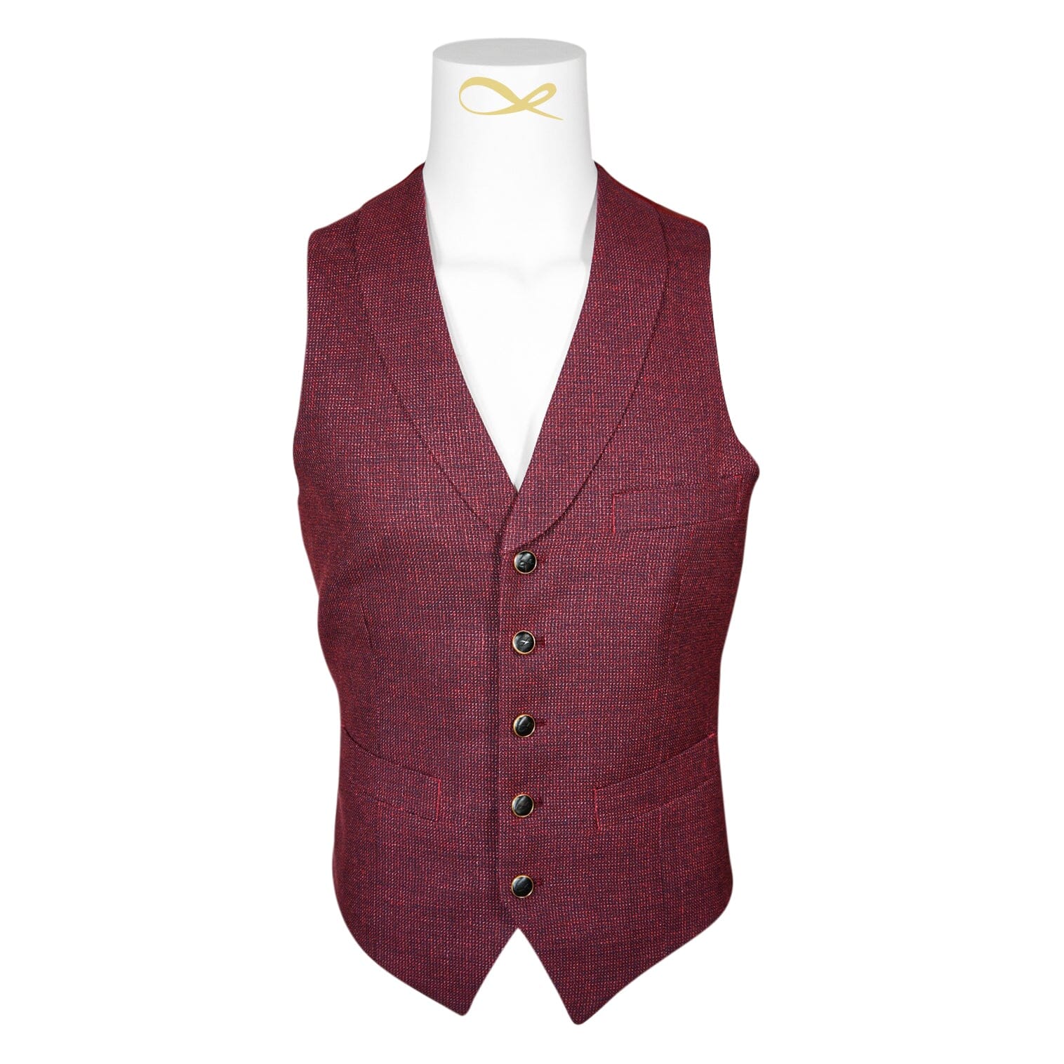 Midnight Marrone Tweed Ciottoli Waistcoat @ The Vault