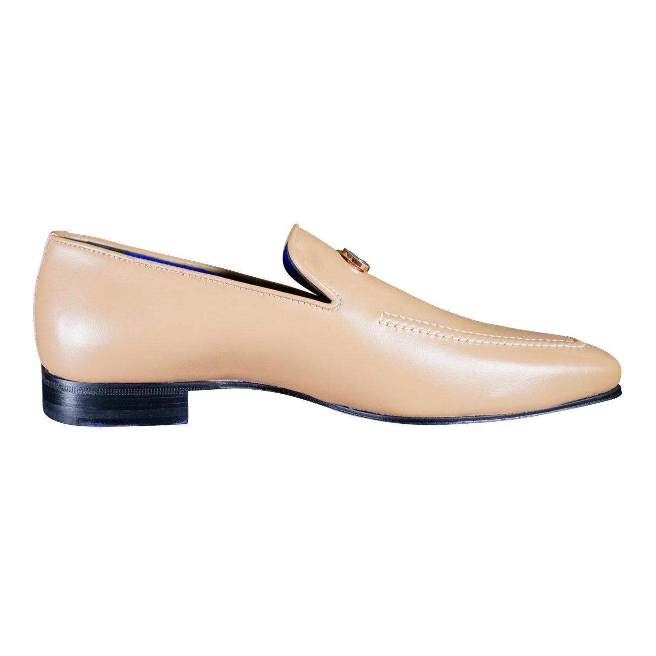 Latte With Rose Gold Hardware Leather Loafers @ The Vault-8