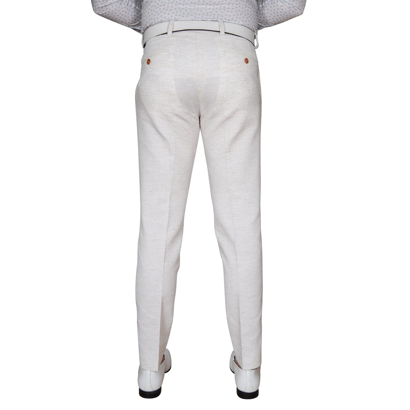 Coconut Intreccio Signature Trousers-4
