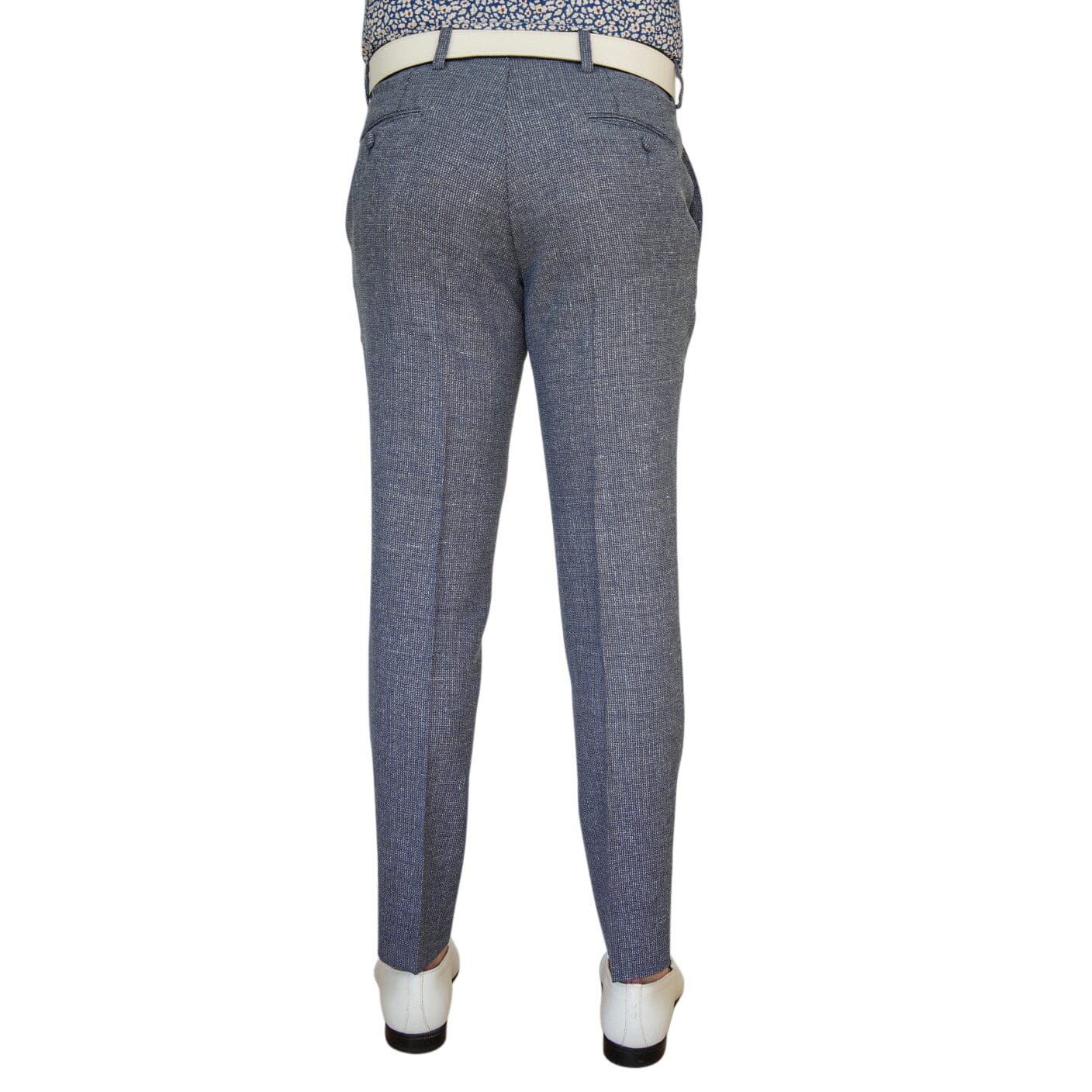 Cobalt Tweed Trousers-4