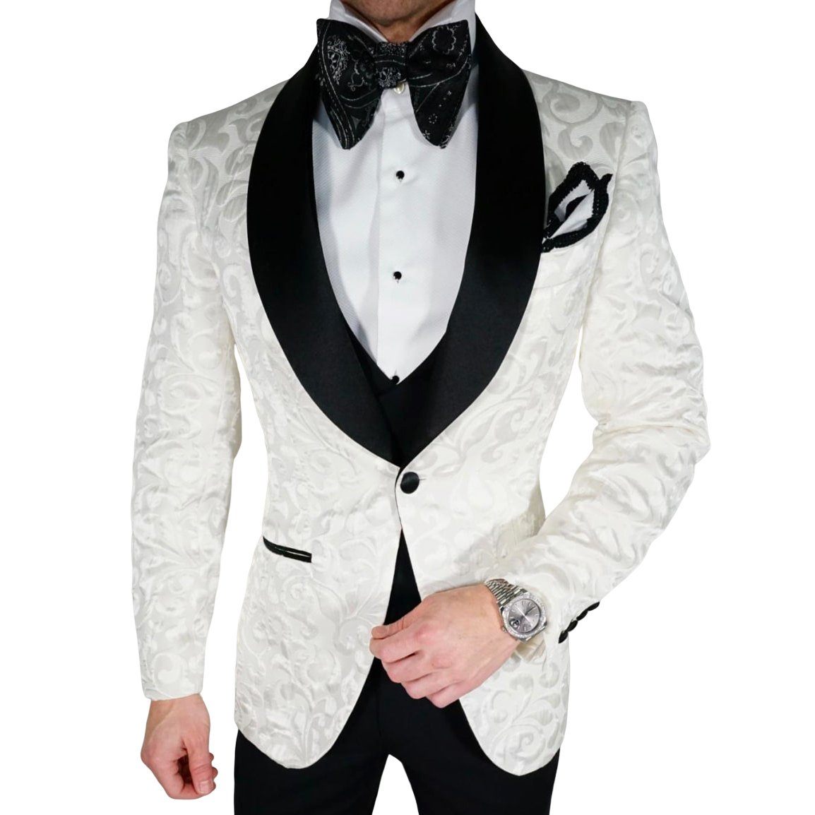 Vanilla & Black Paisley Dinner Jacket @ The Vault-3