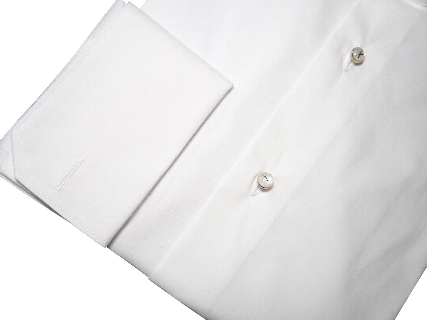 White Classico Signature Gold Tuxedo Shirt-4