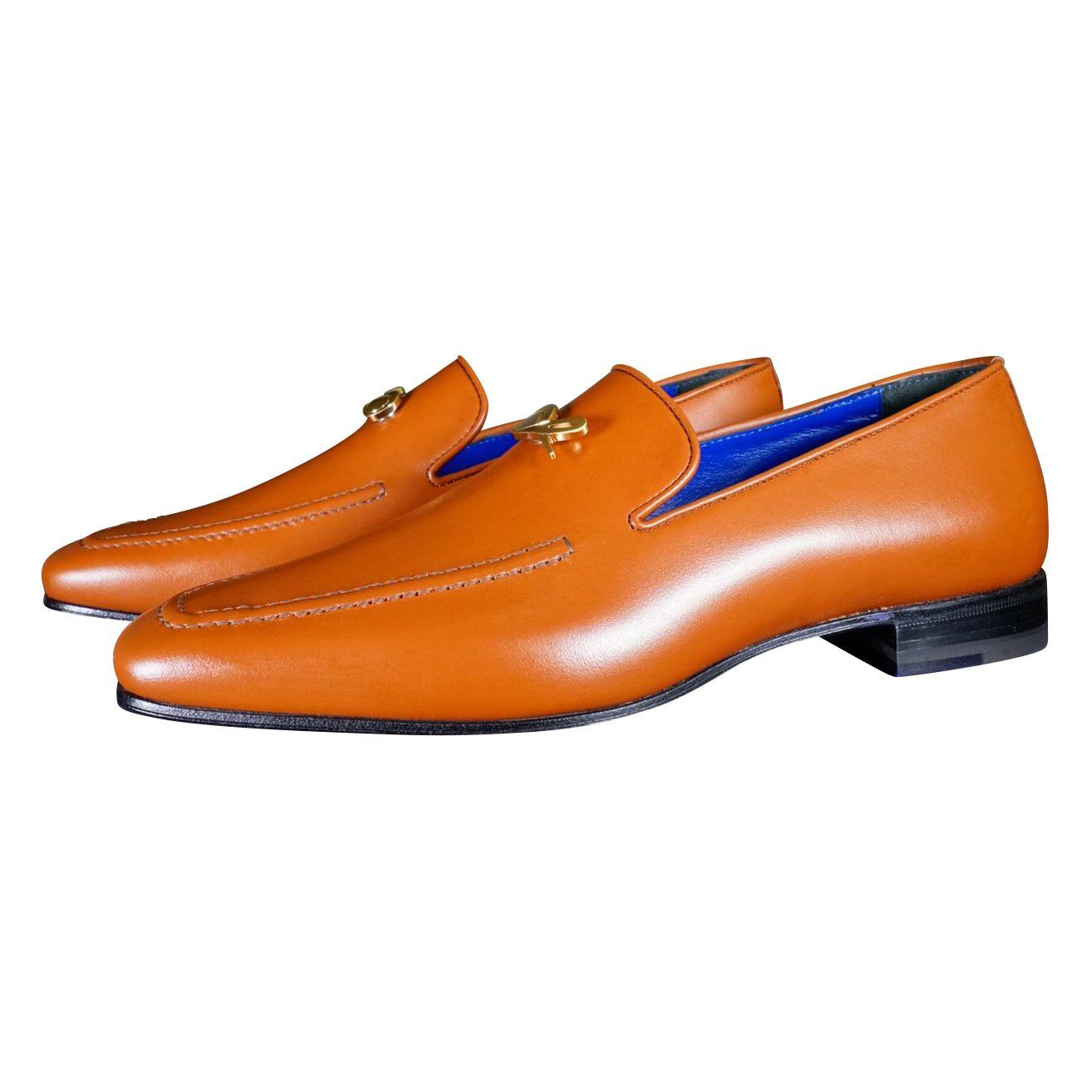 Caramello With Yellow Gold Hardware Leather Loafers-3