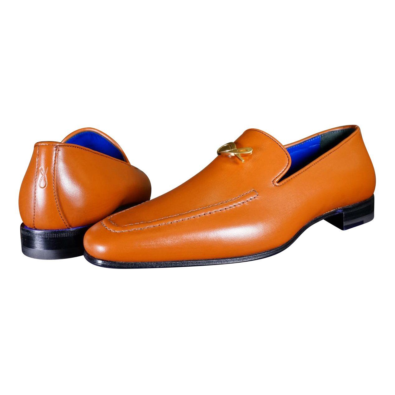 Caramello With Yellow Gold Hardware Leather Loafers-5