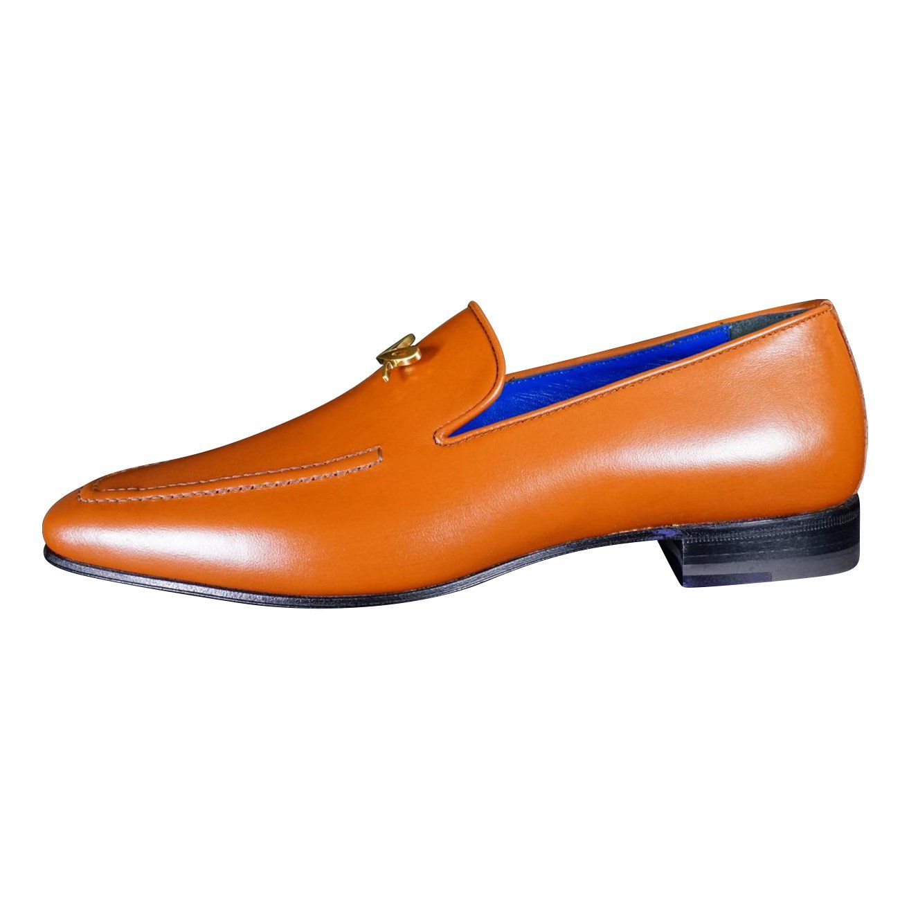 Caramello With Yellow Gold Hardware Leather Loafers-6