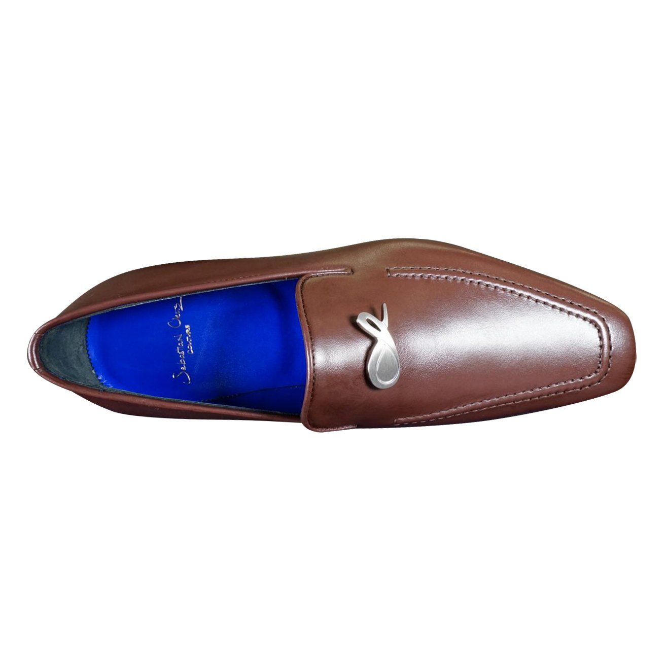 Cacao With Silver Hardware Leather Loafers-7