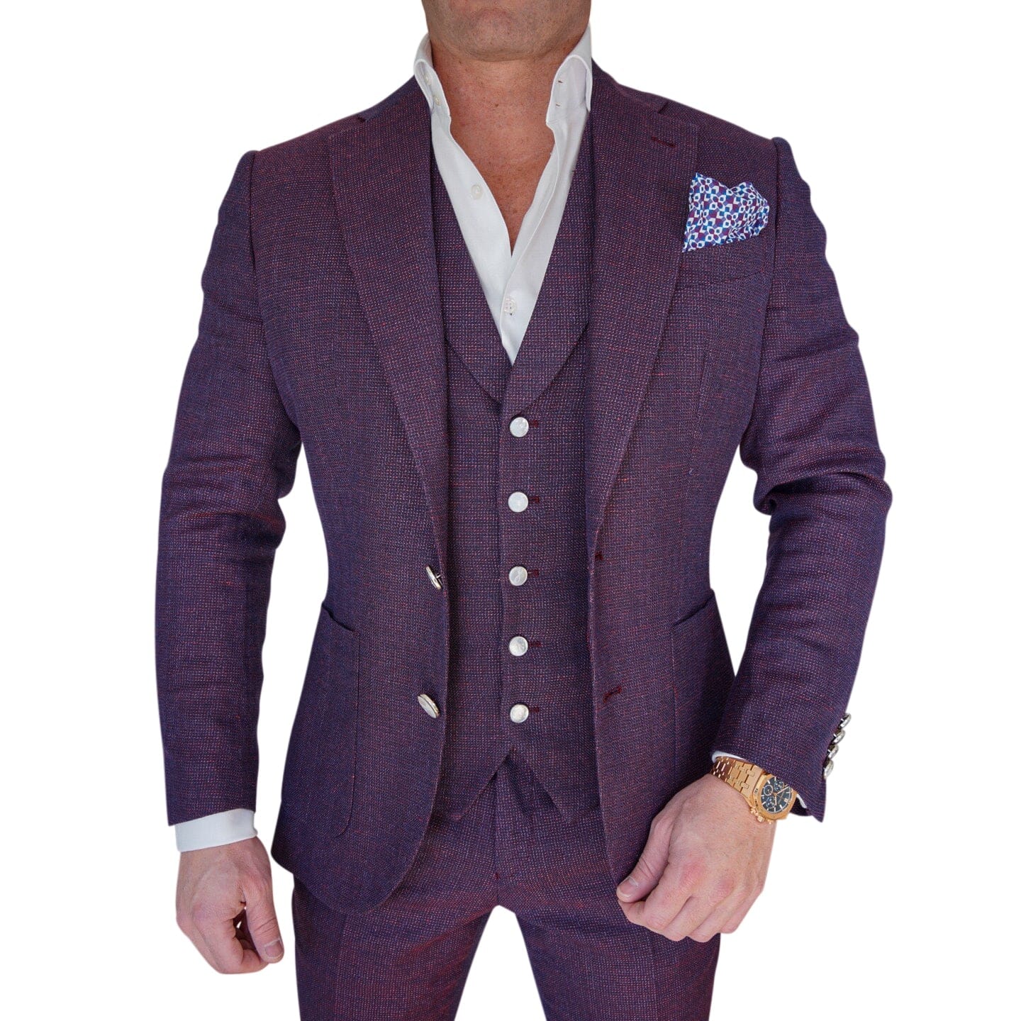 Aubergine Tweed Jacket-3