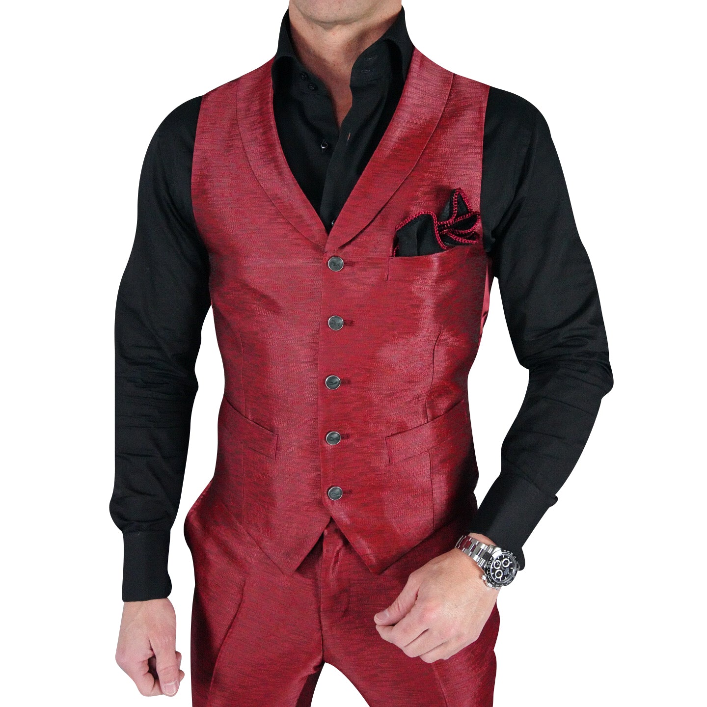 Ruby Glassa Ciottoli Waistcoat-1