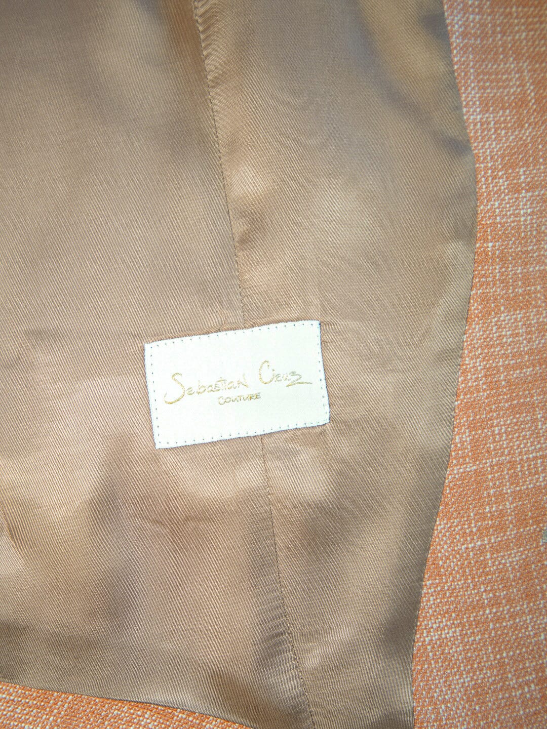 Copper Lino Tweed Double Breasted Waistcoat-5