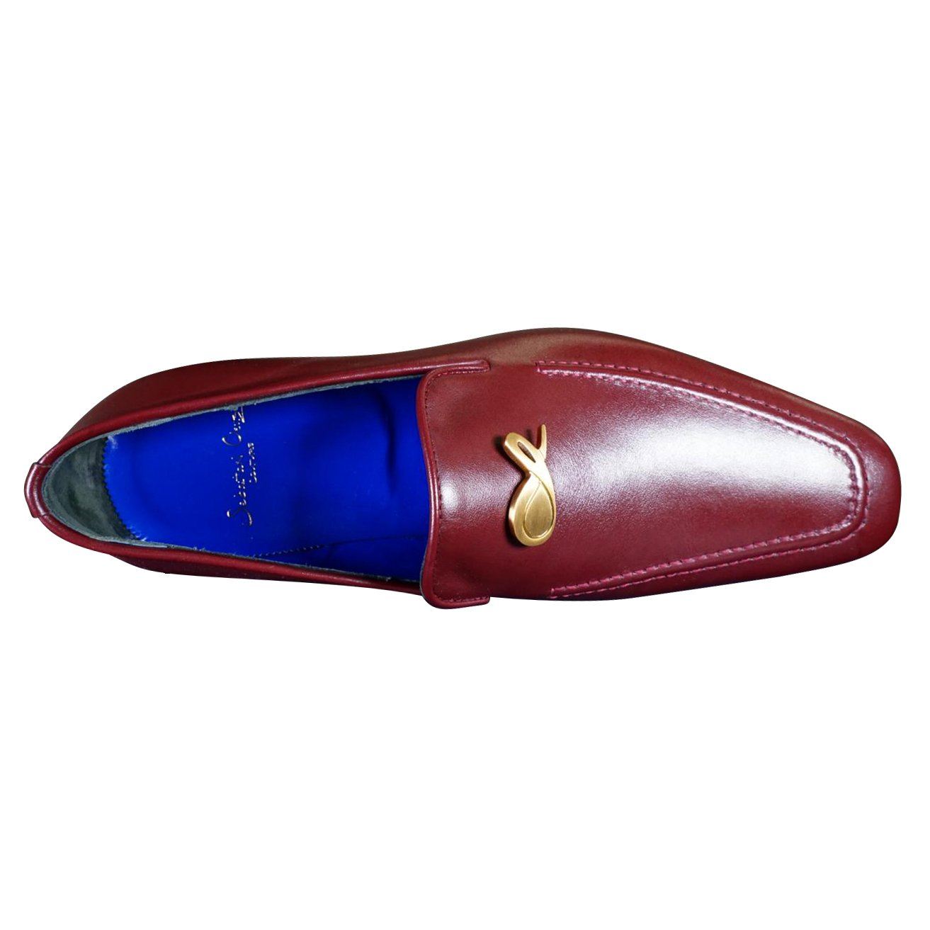 Bordo With Yellow Gold Hardware Leather Loafers-6