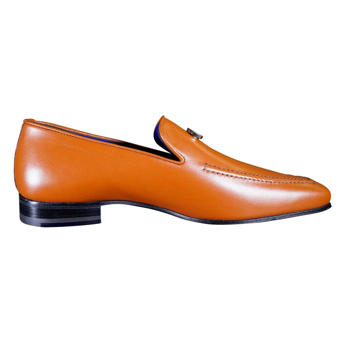 Caramello With Yellow Gold Hardware Leather Loafers-10