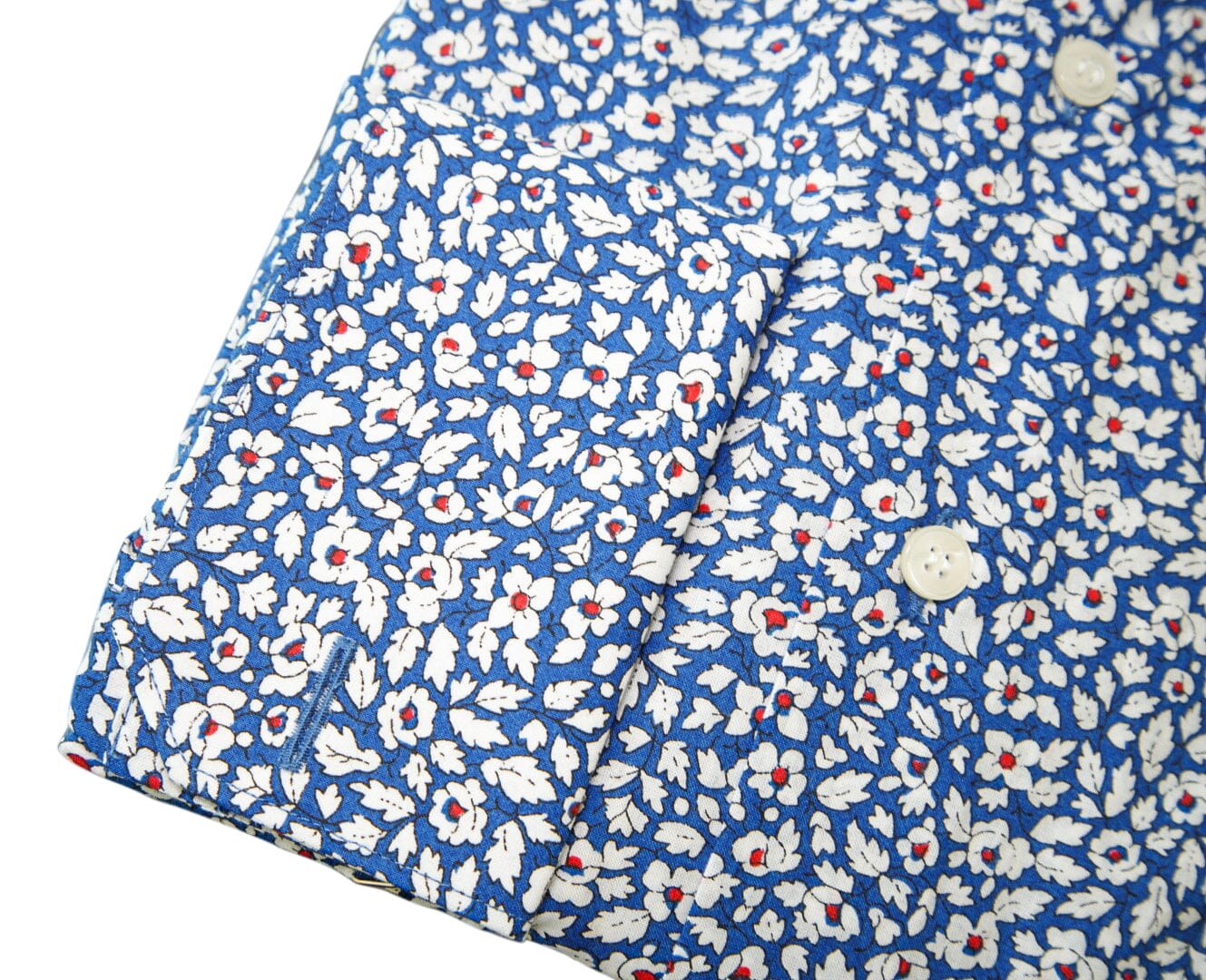 Blue Hibiscus Dress Shirt-4