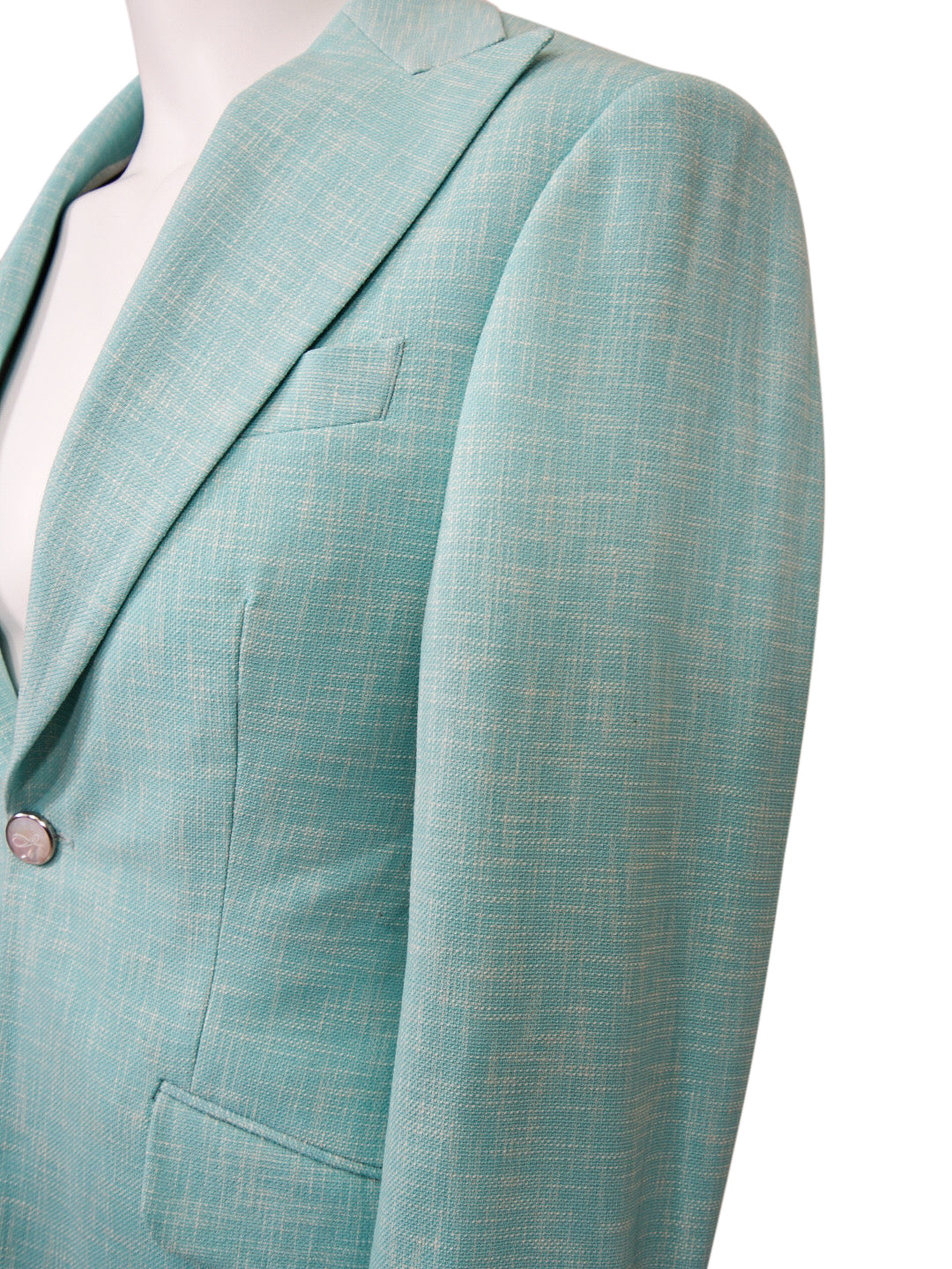 Blu Ciano Lino Tweed Jacket-6
