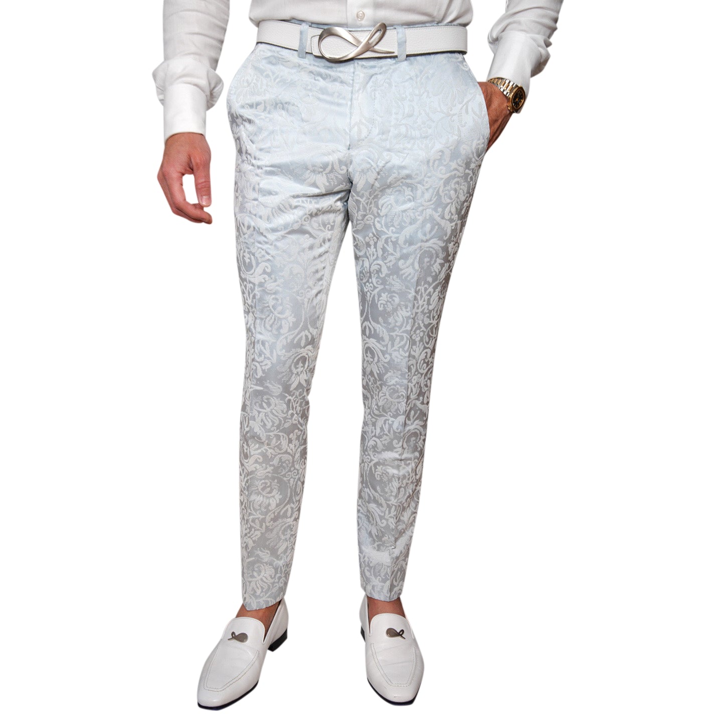 Blu Ghiaccio Paisley Trousers @ The Vault-3