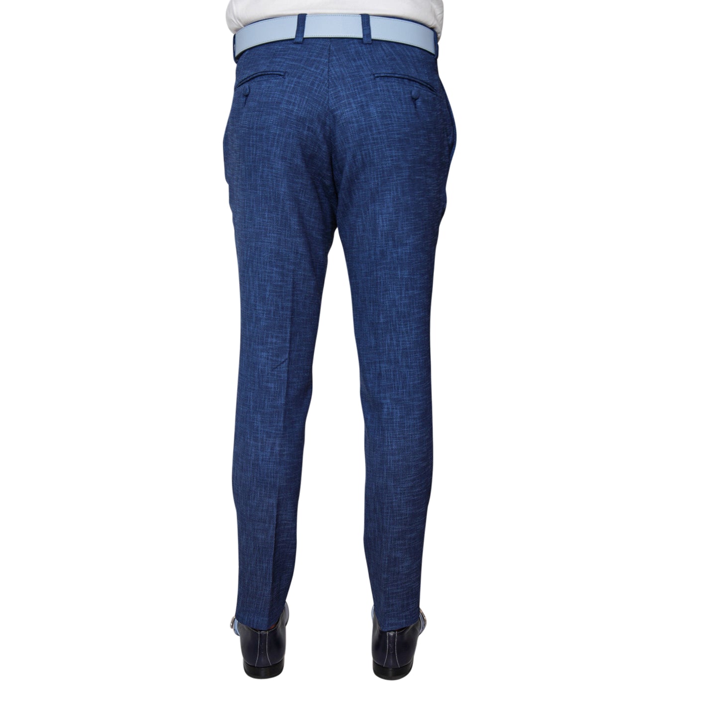 Prussian Blu Lino Tweed Trousers @ The Vault-5