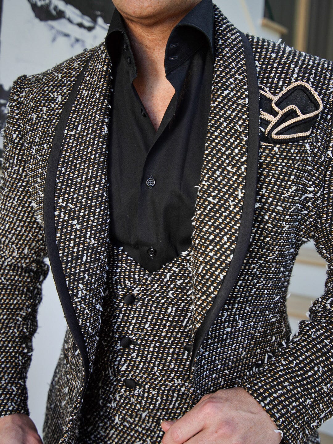 Tourmaline Boucle Smoking Jacket