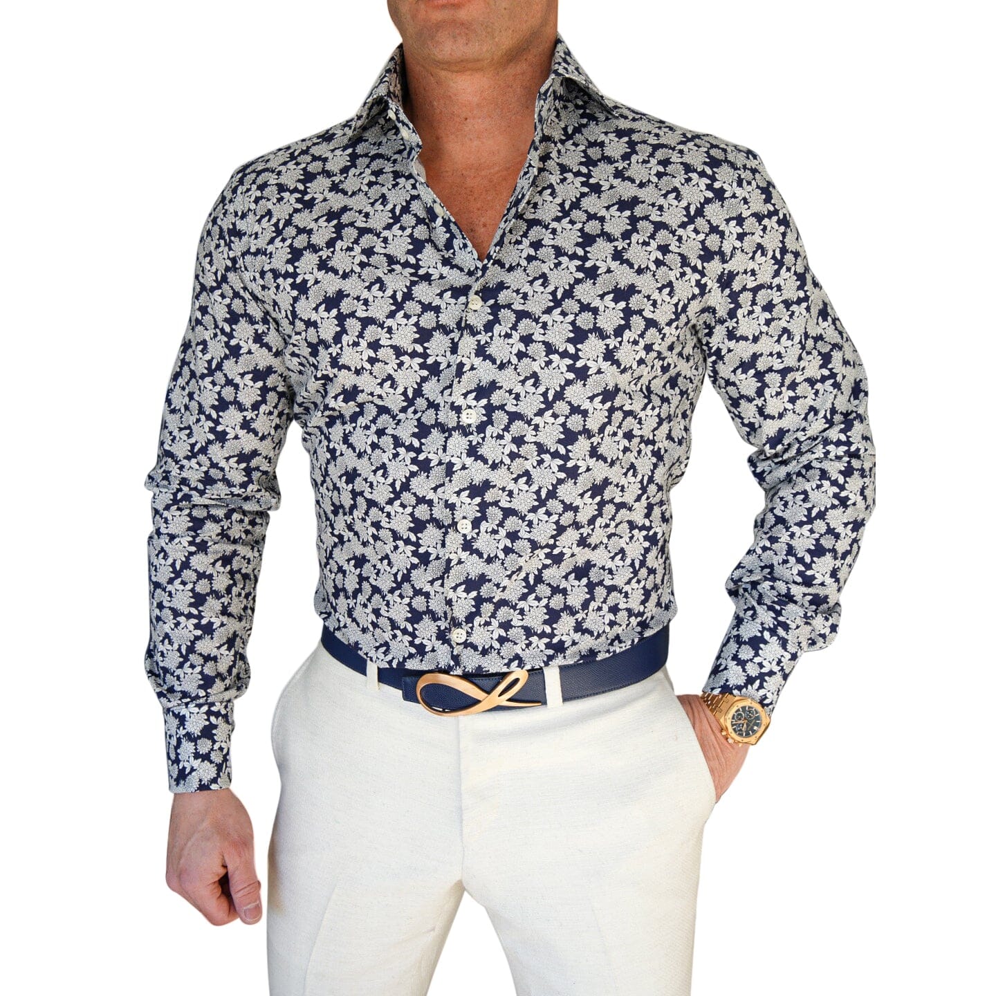 Navy Dahlia Dress Shirt  @ The Vault