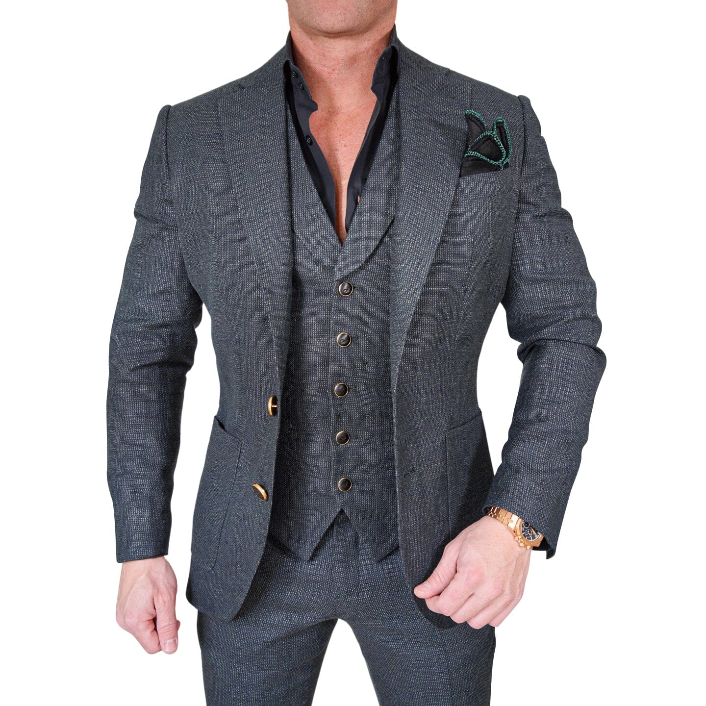 Midnight Jade Tweed Jacket-3