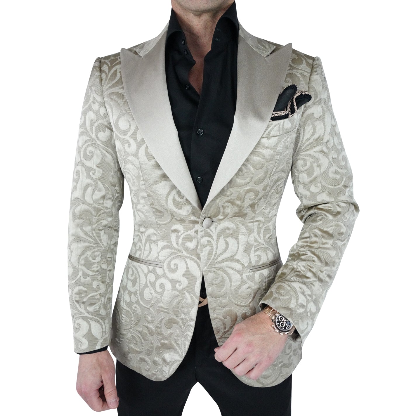 Champagne Oro Paisley Jacket-3