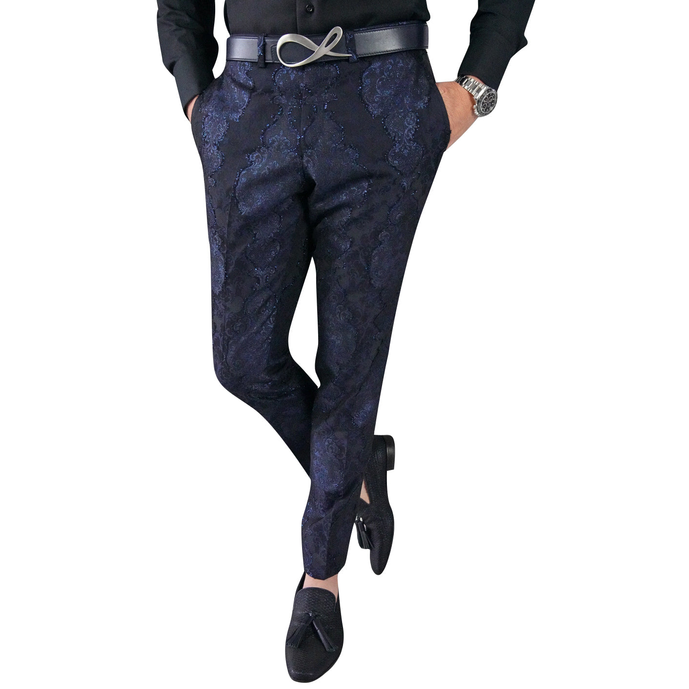 Navy Versaille Trousers-1
