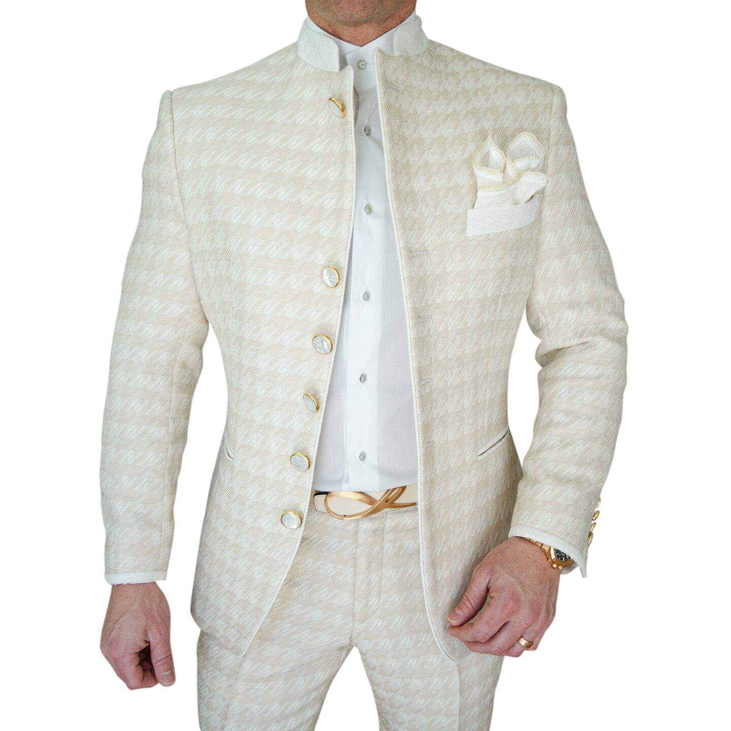 Cashew Crema Houndstooth Mandani Jacket-3