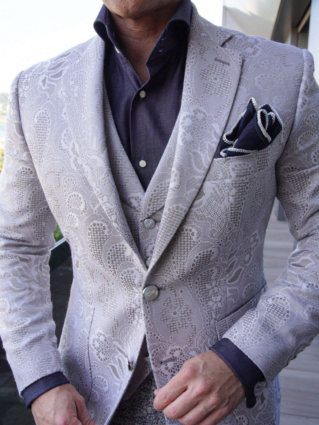 Grigio Damask Jacket-1