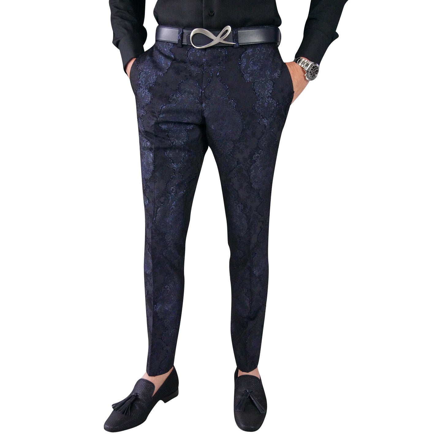 Navy Versaille Trousers-3