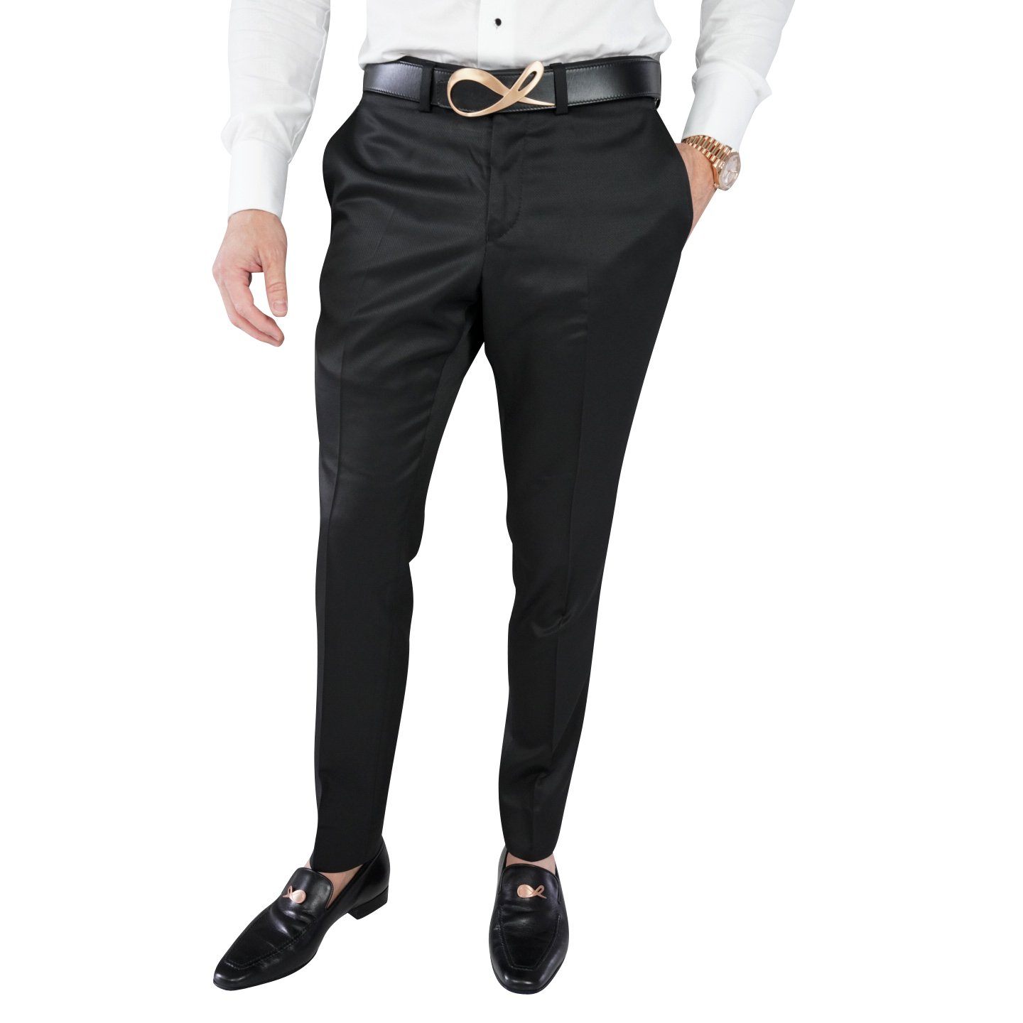 Black Evento Bronze Astrato Trousers @ The Vault-3