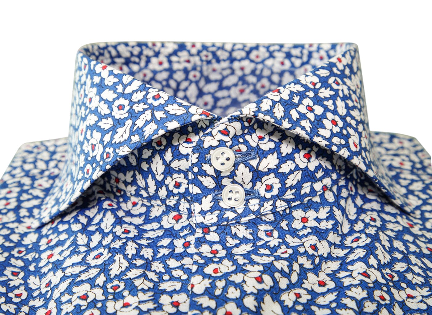 Blue Hibiscus Dress Shirt-3