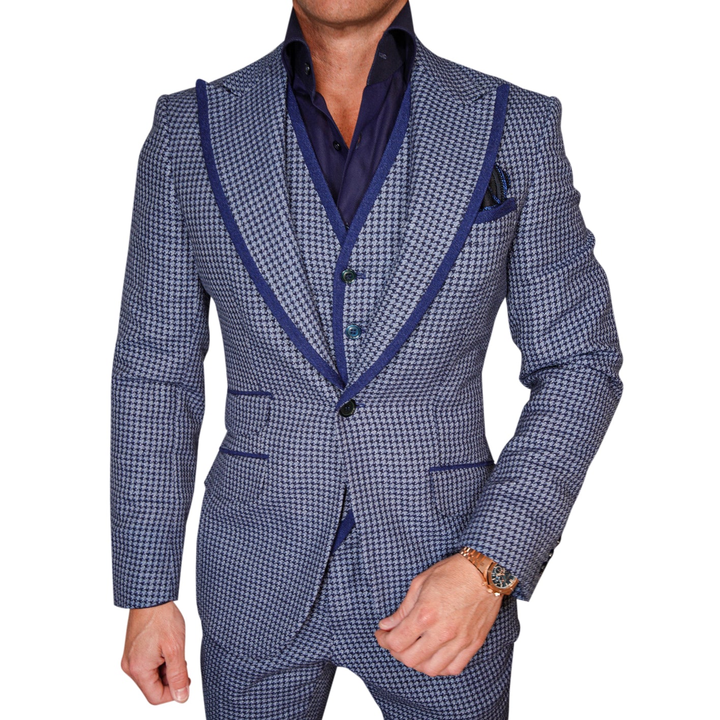 Powder Mica Blu Boucle Jacket @ The Vault-4