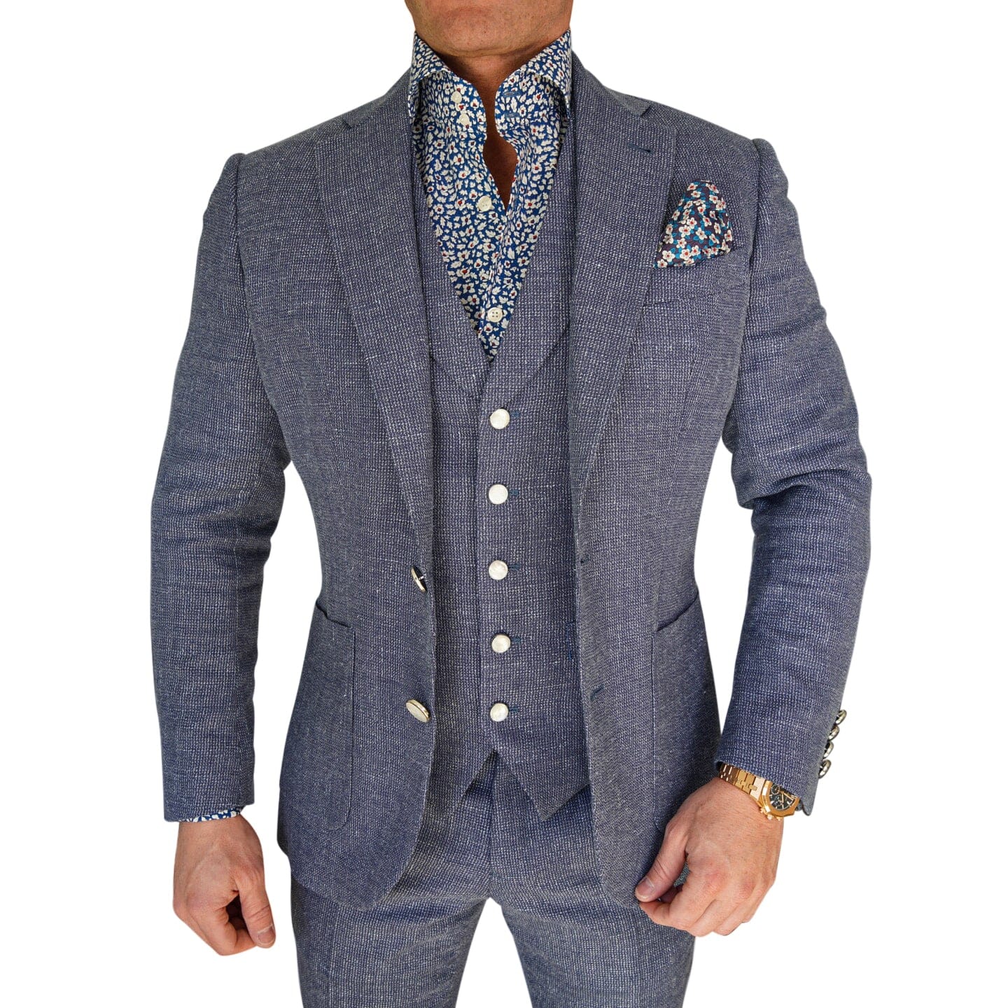Cobalt Tweed Jacket-3