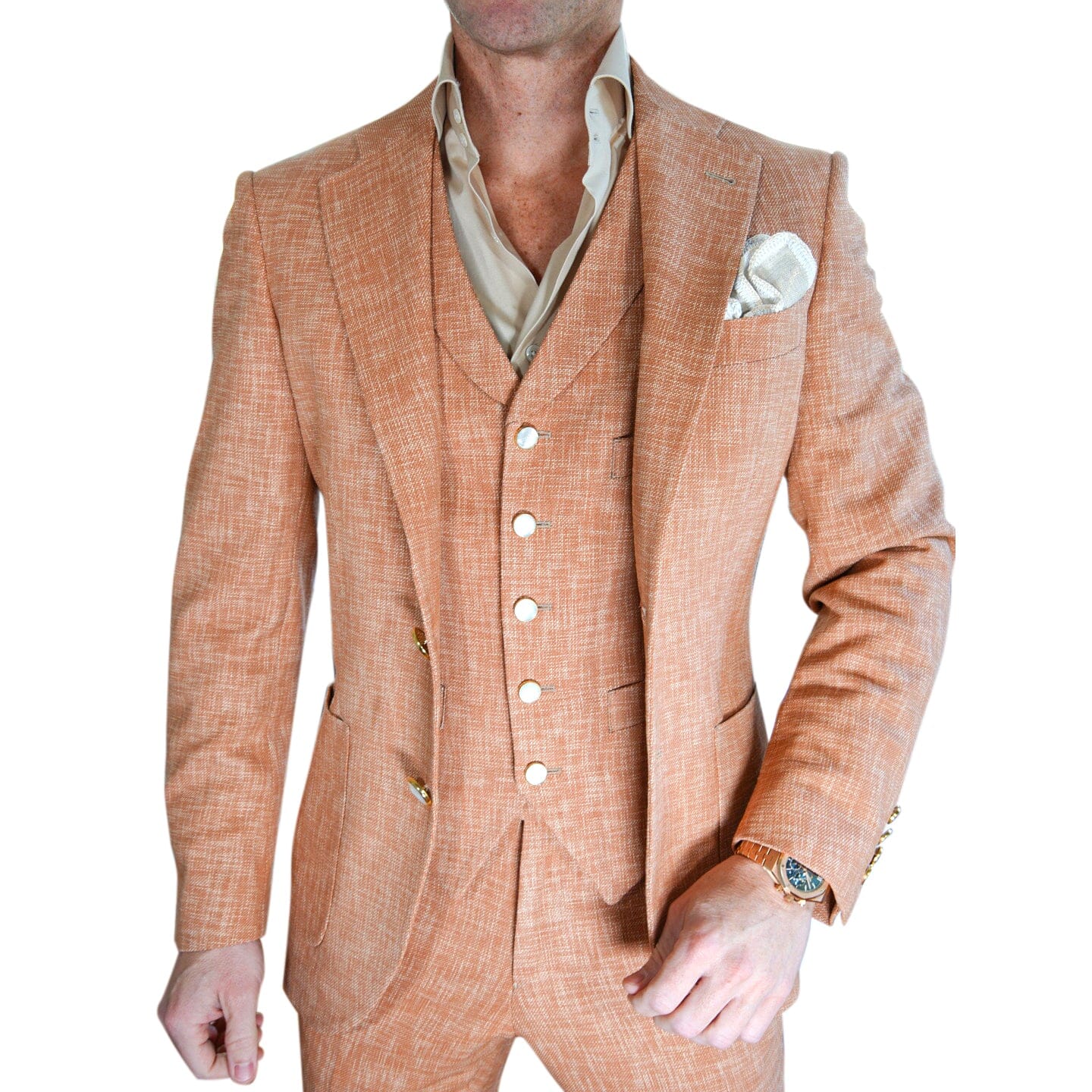 Copper Lino Tweed Sport Jacket-4