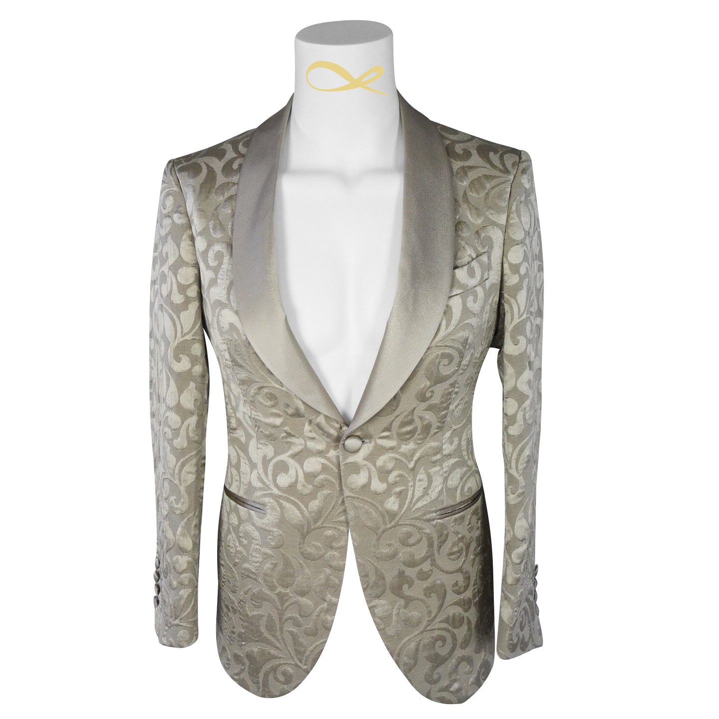 Champagne Oro Paisley Dinner Jacket-5