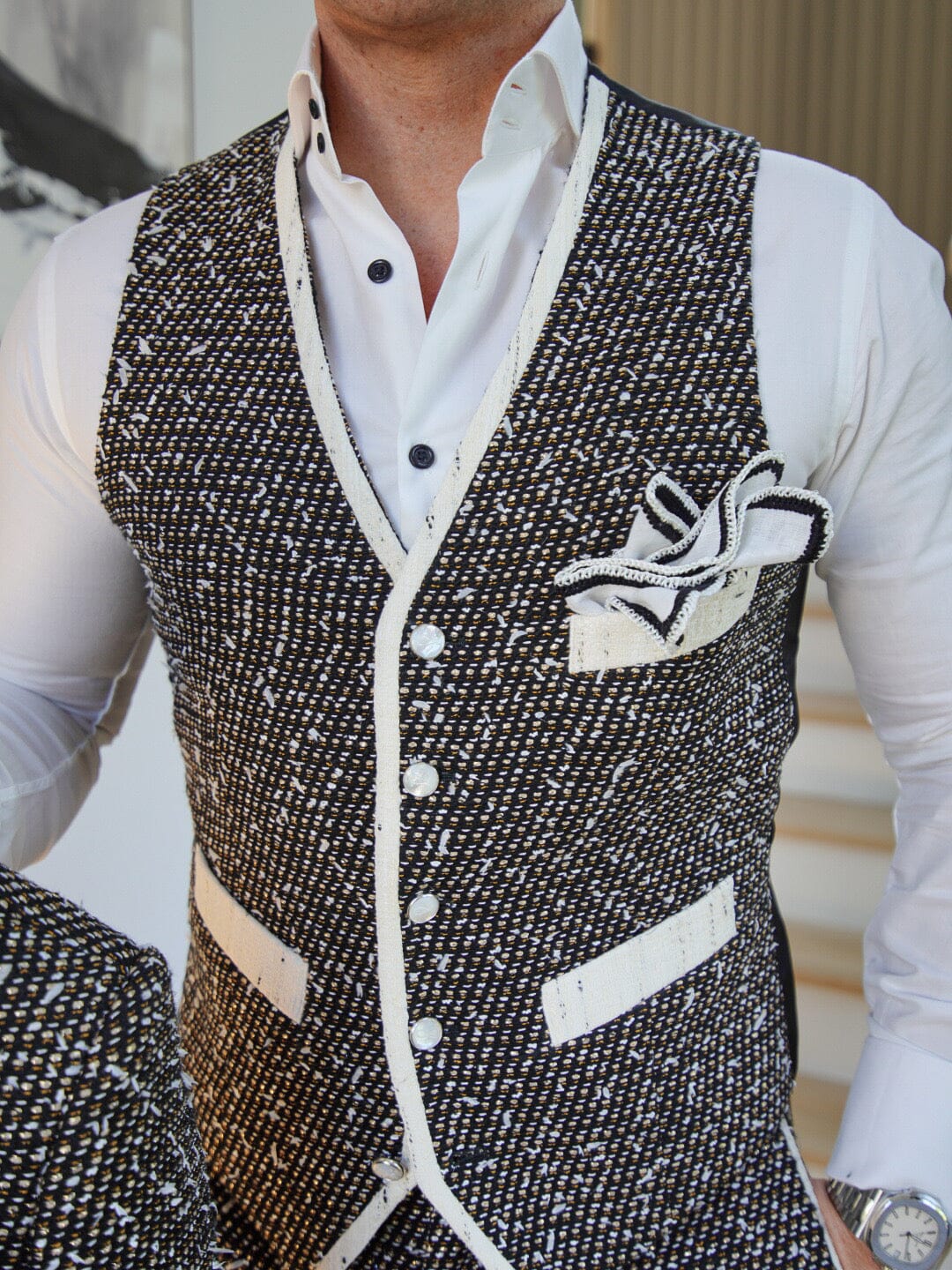 Tourmaline Boucle Ciottoli Waistcoat