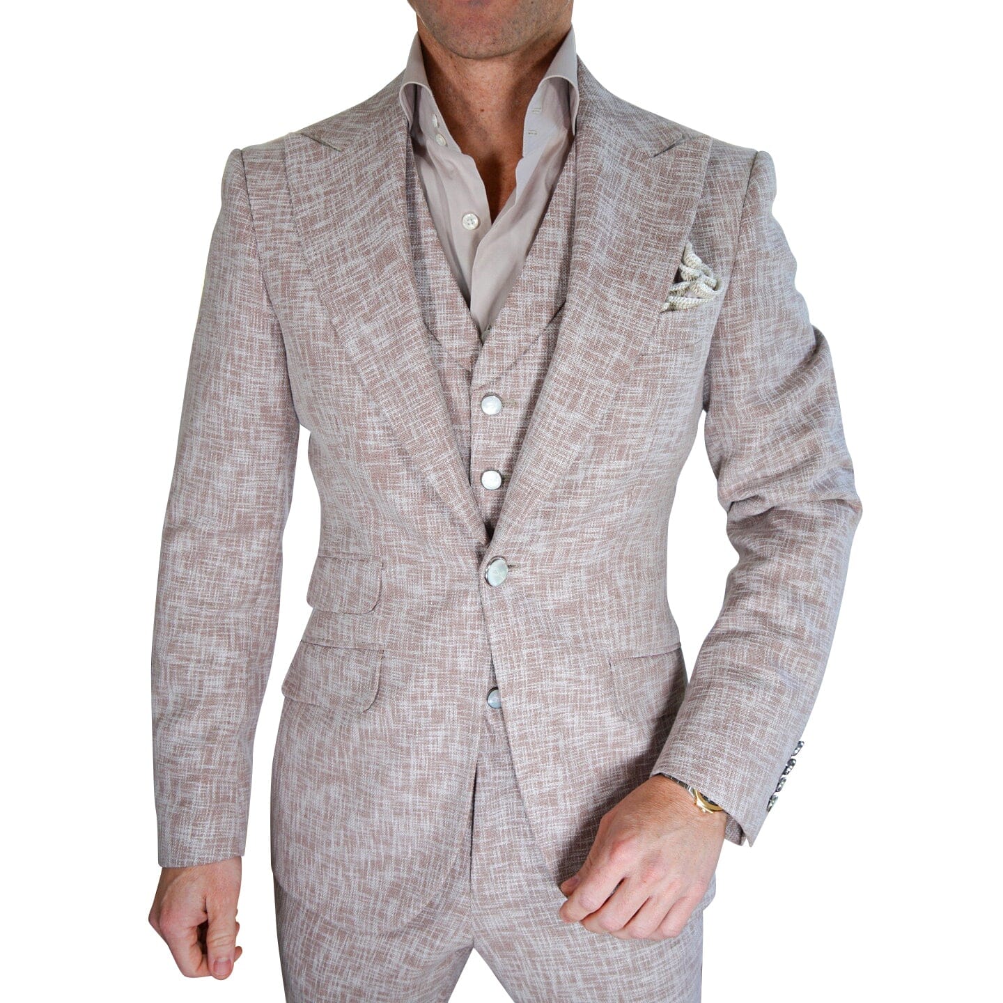 Nude Blush Lino Tweed Jacket-3