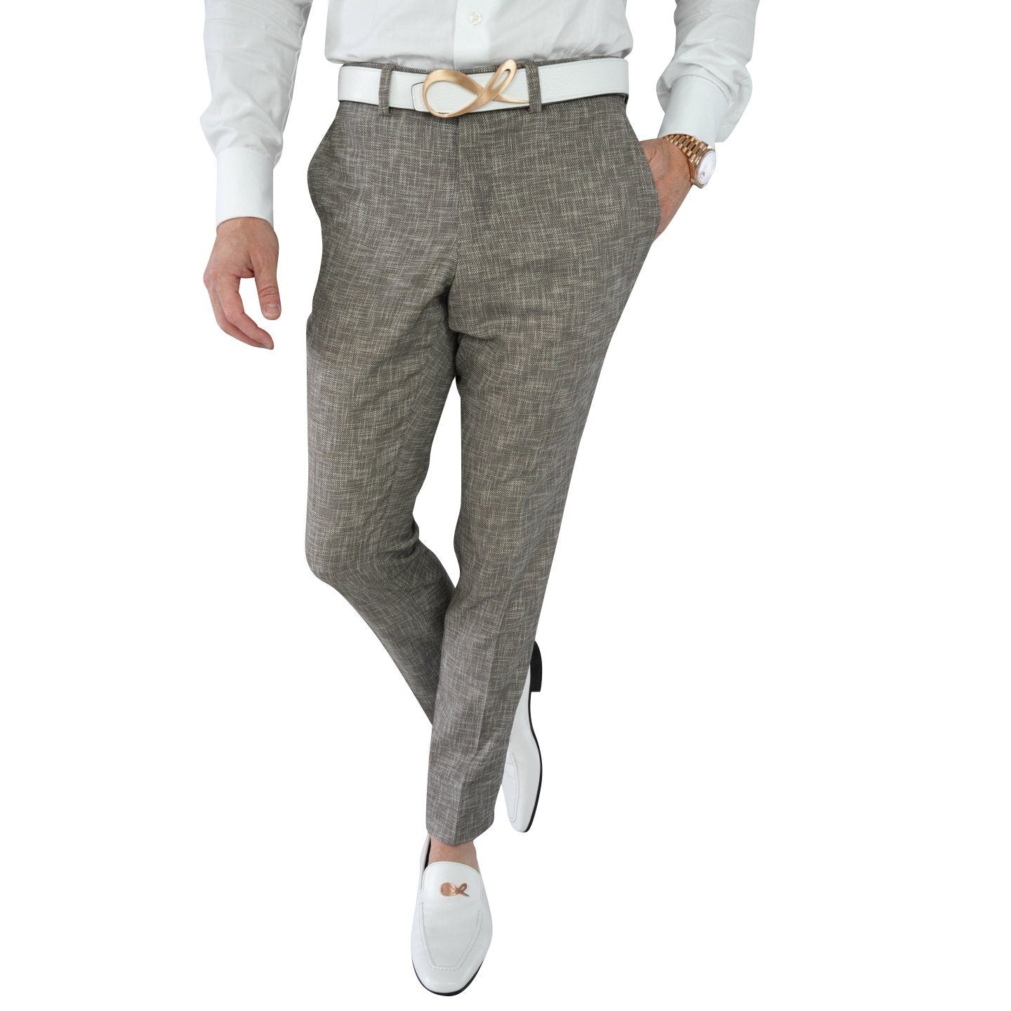 Hazel Lino Tweed Trousers @ The Vault