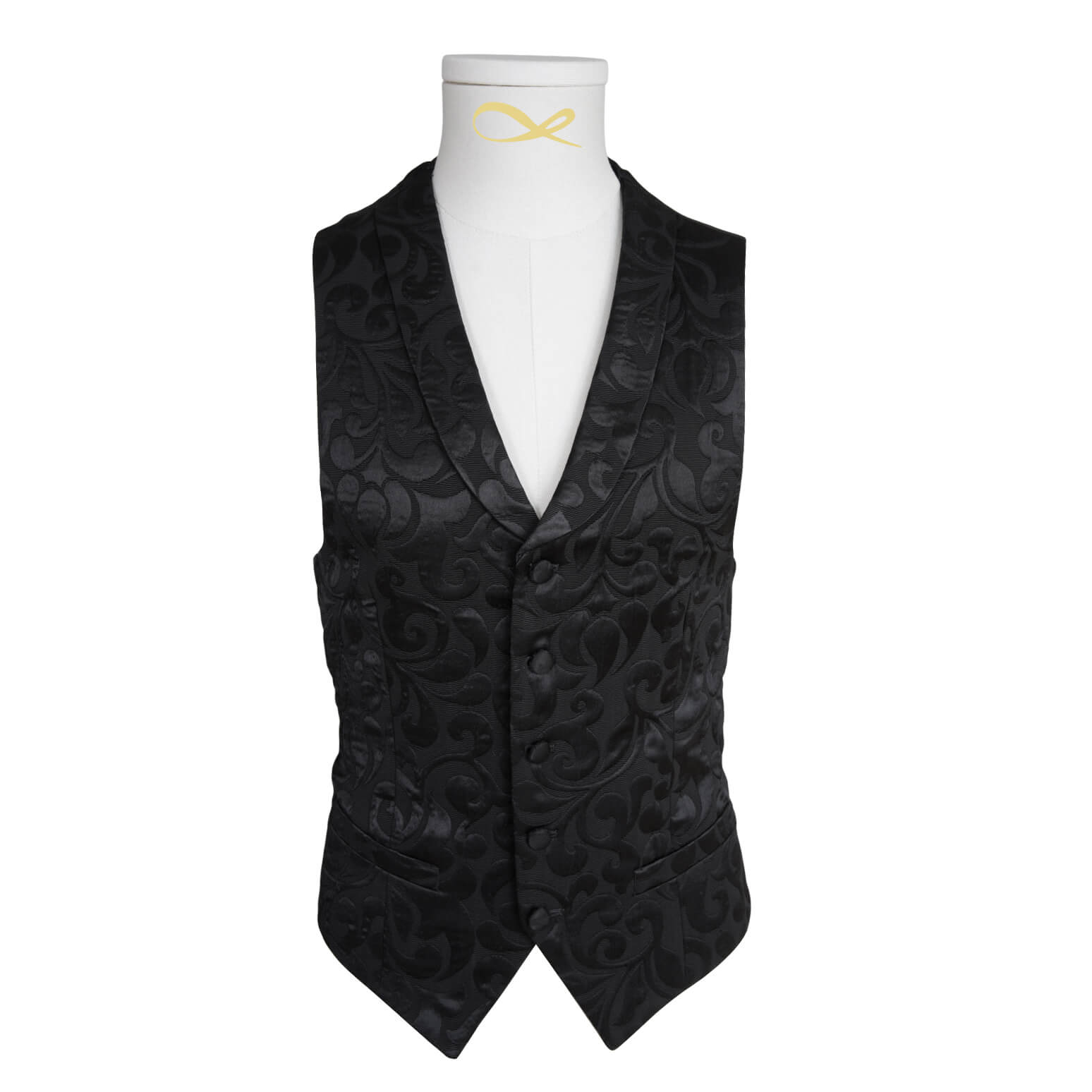 Black Paisley Ciottoli Waistcoat-3
