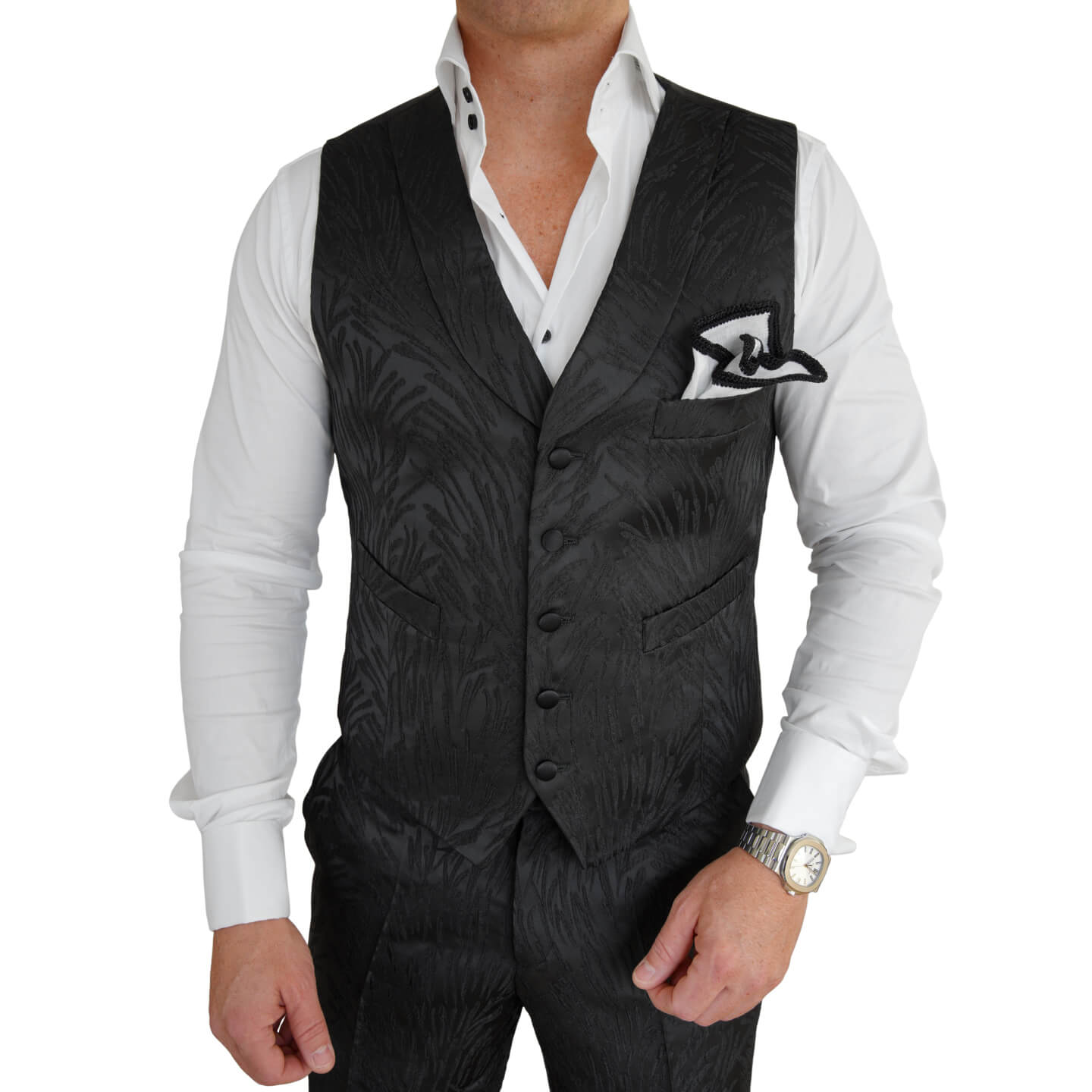 Black Pampa Ciottoli Waistcoat-1