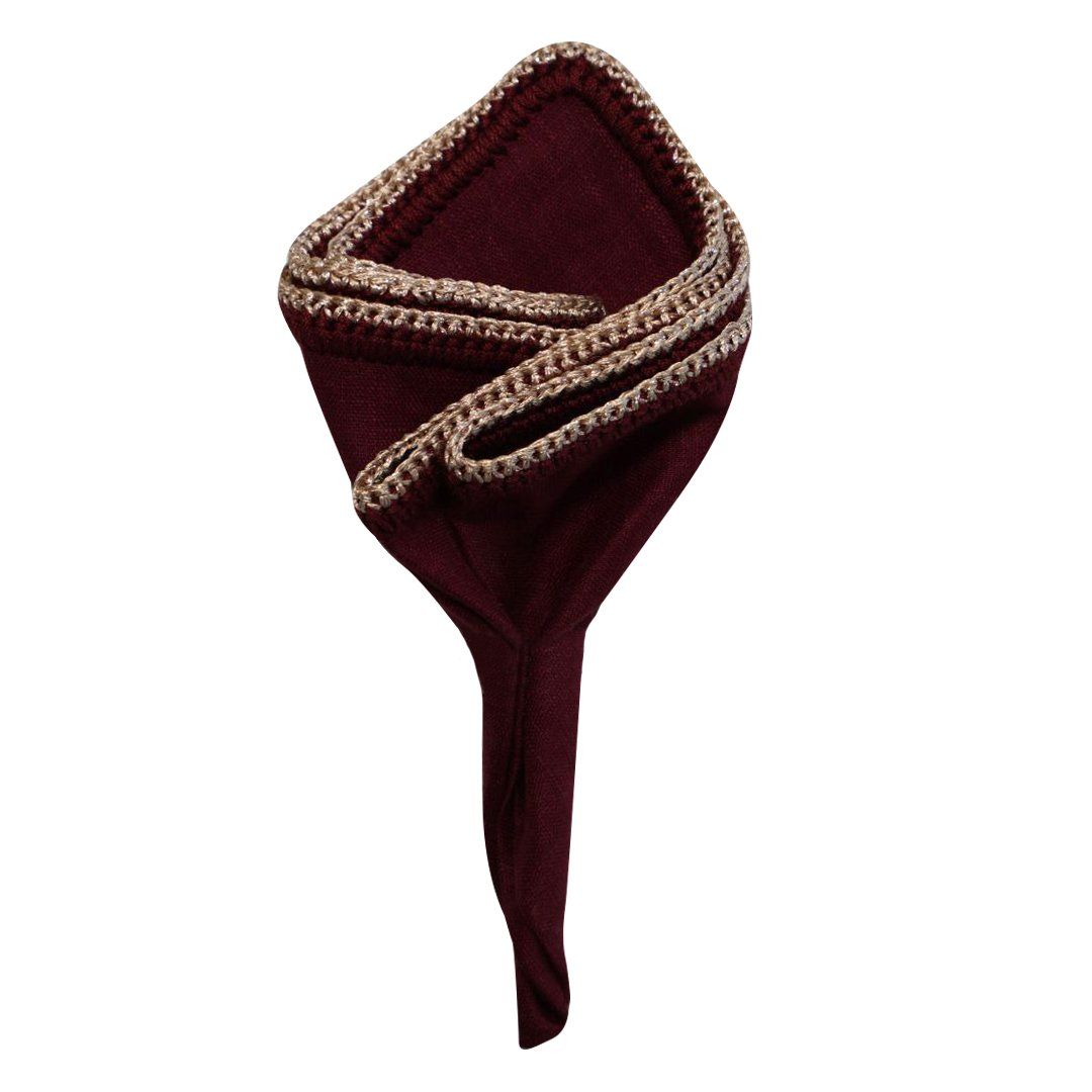 Royal Cremisi with Rose Gold Flake Signature Borders-1